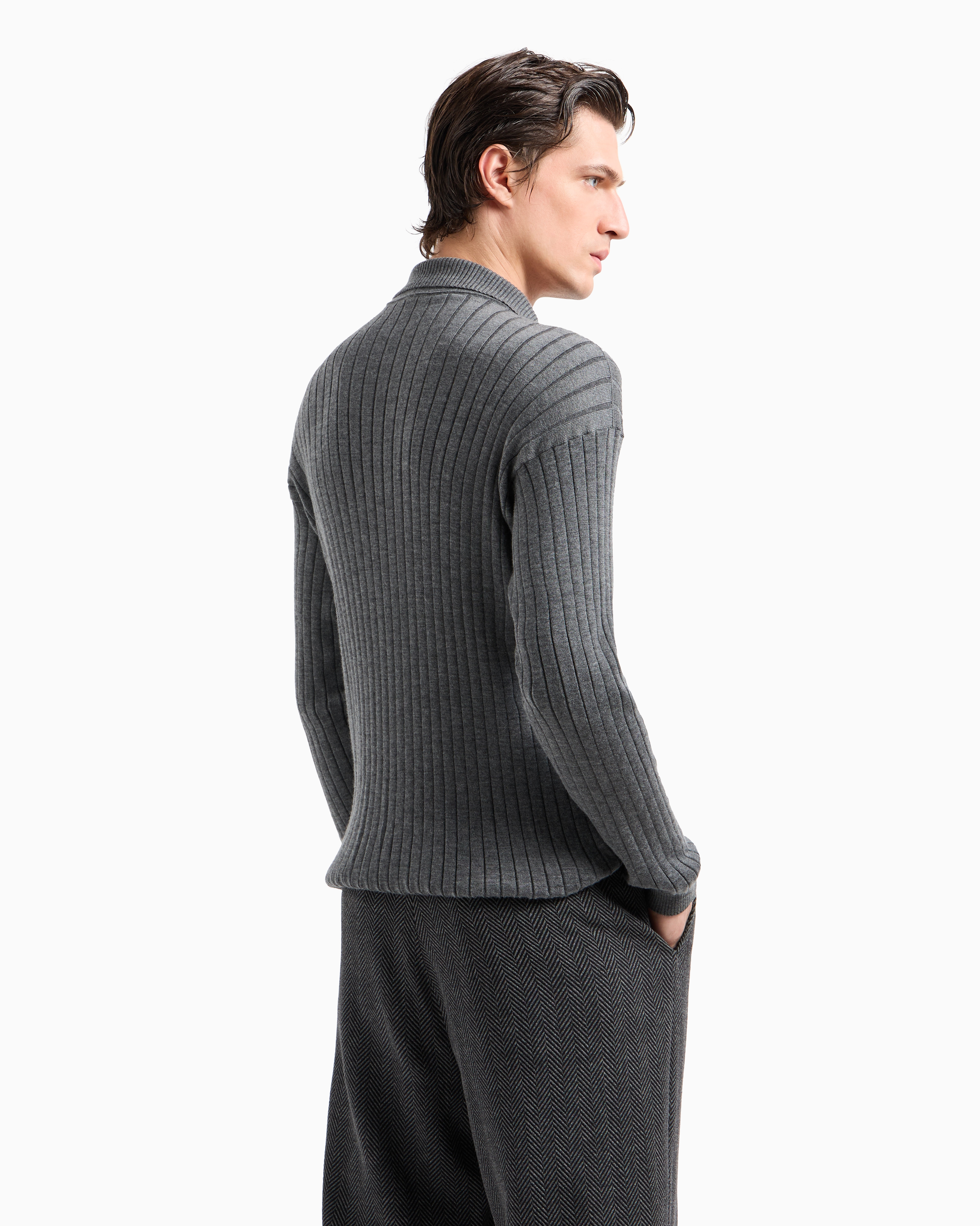 Giorgio Armani Ribbed Cashmere And Silk Jumper
