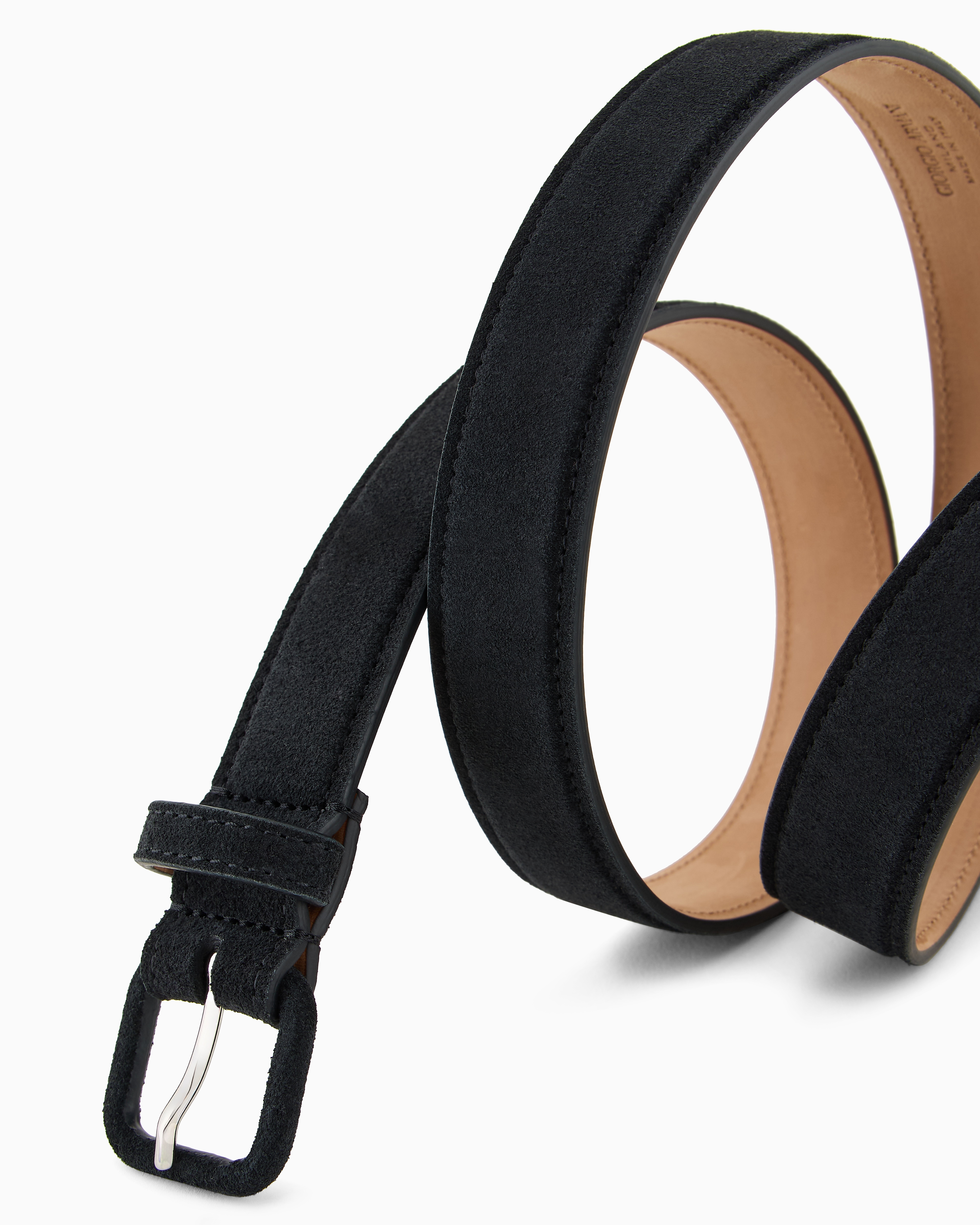 Suede belt with buckle | Giorgio Armani display picture 3