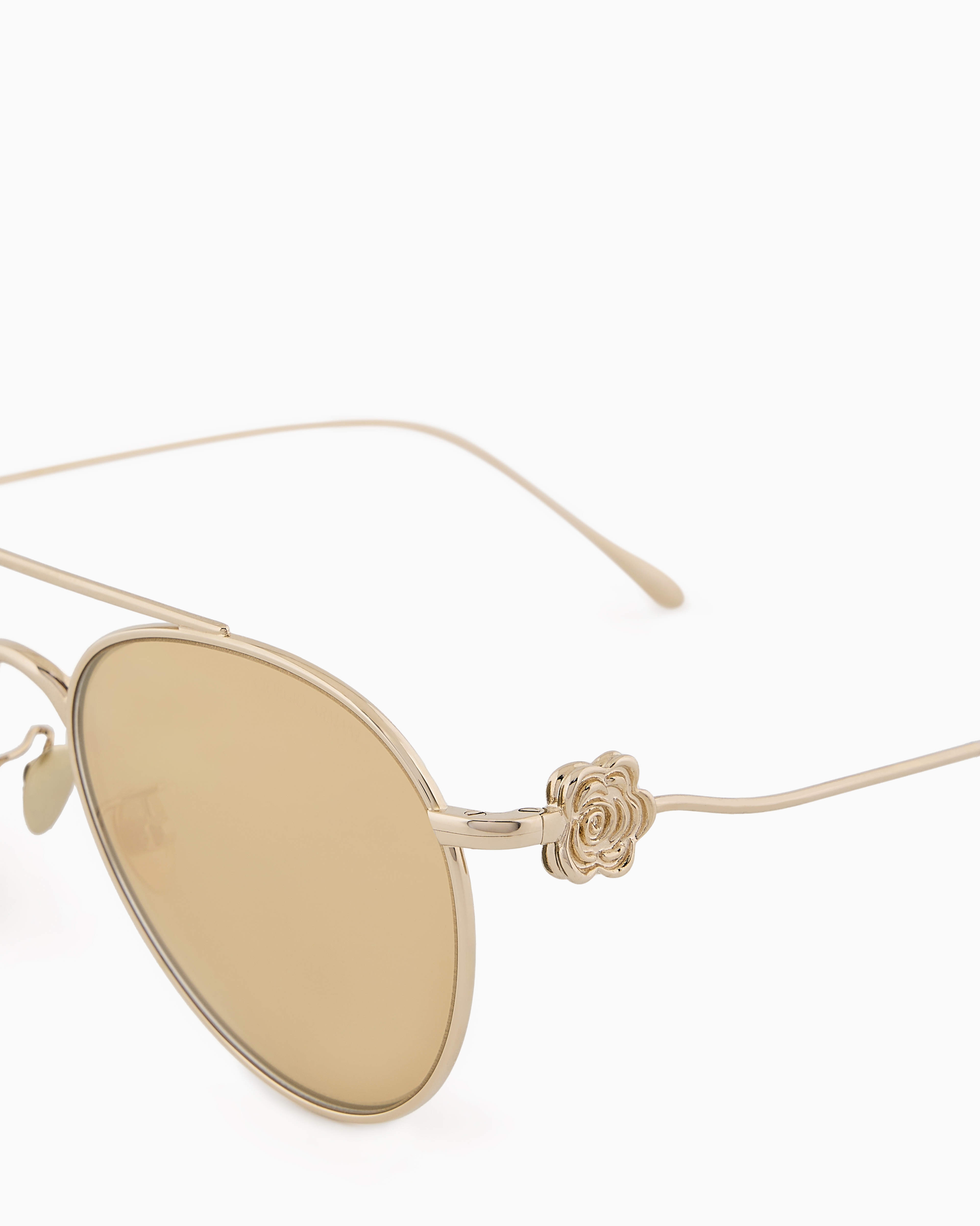 Shop Giorgio Armani Sunglasses In Gold