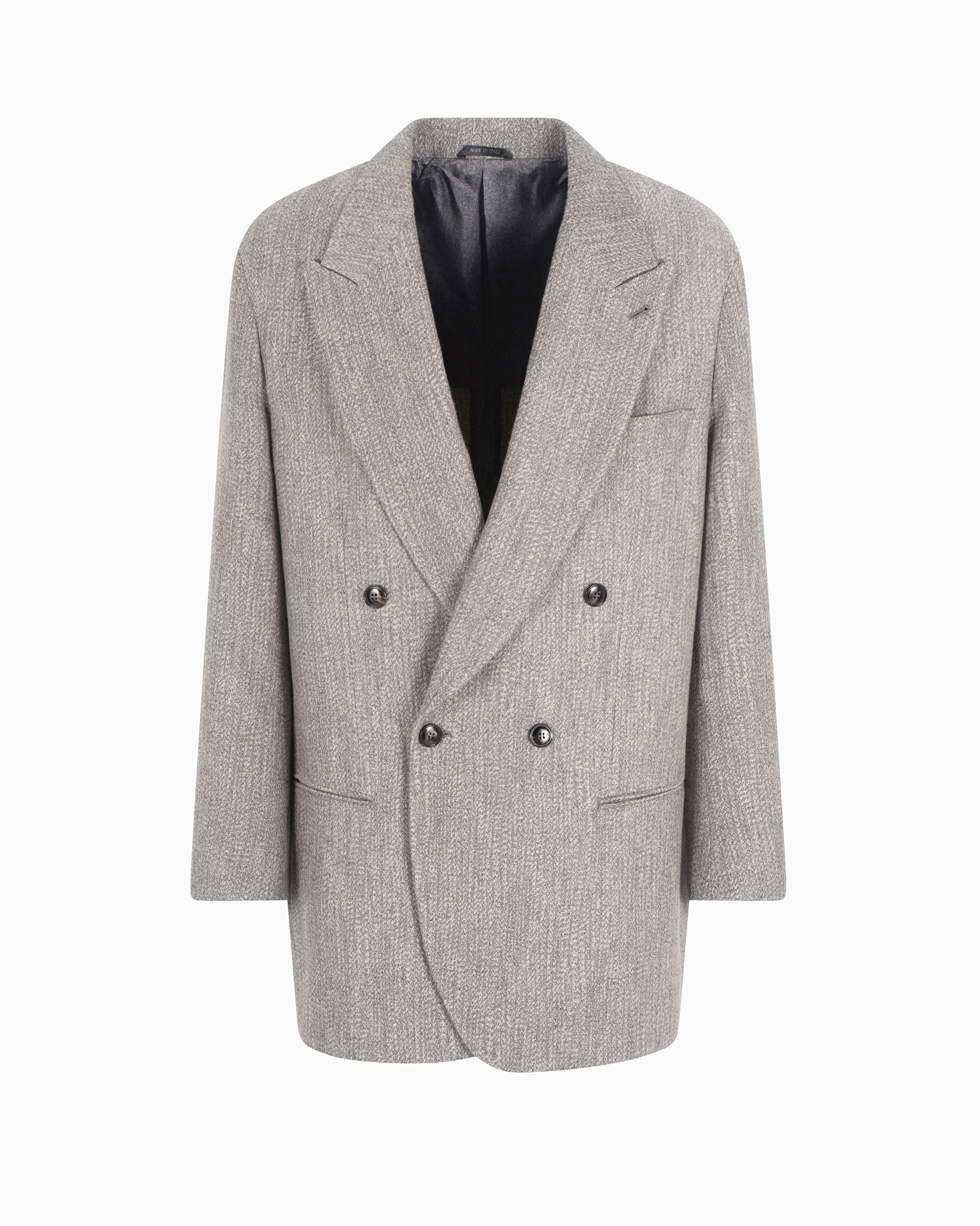 GIORGIO ARMANI HERITAGE LINE DOUBLE-BREASTED JACKET IN A WOOL AND VISCOSE BLEND