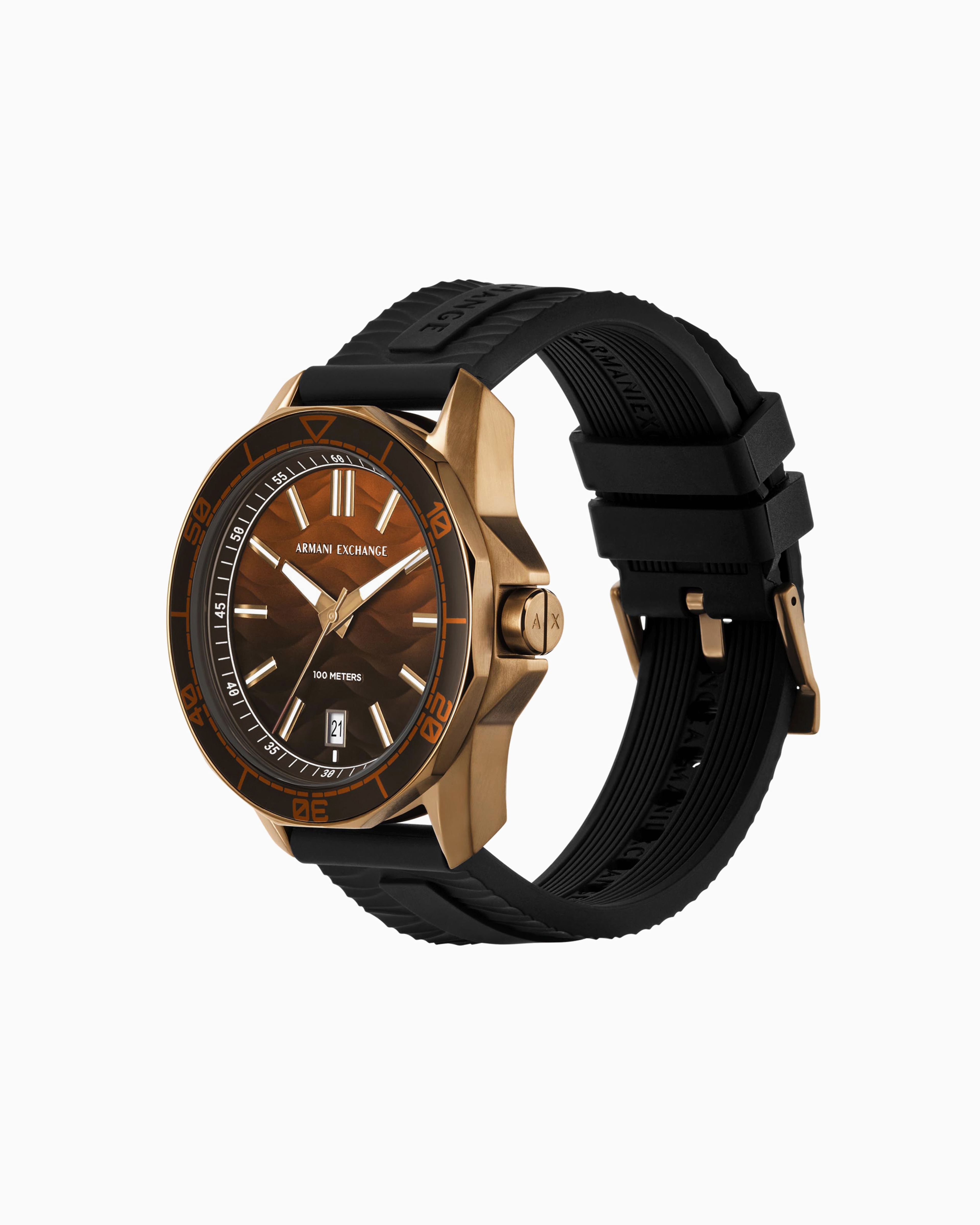 Armani Exchange Three-hand Movement Watch With Date Display