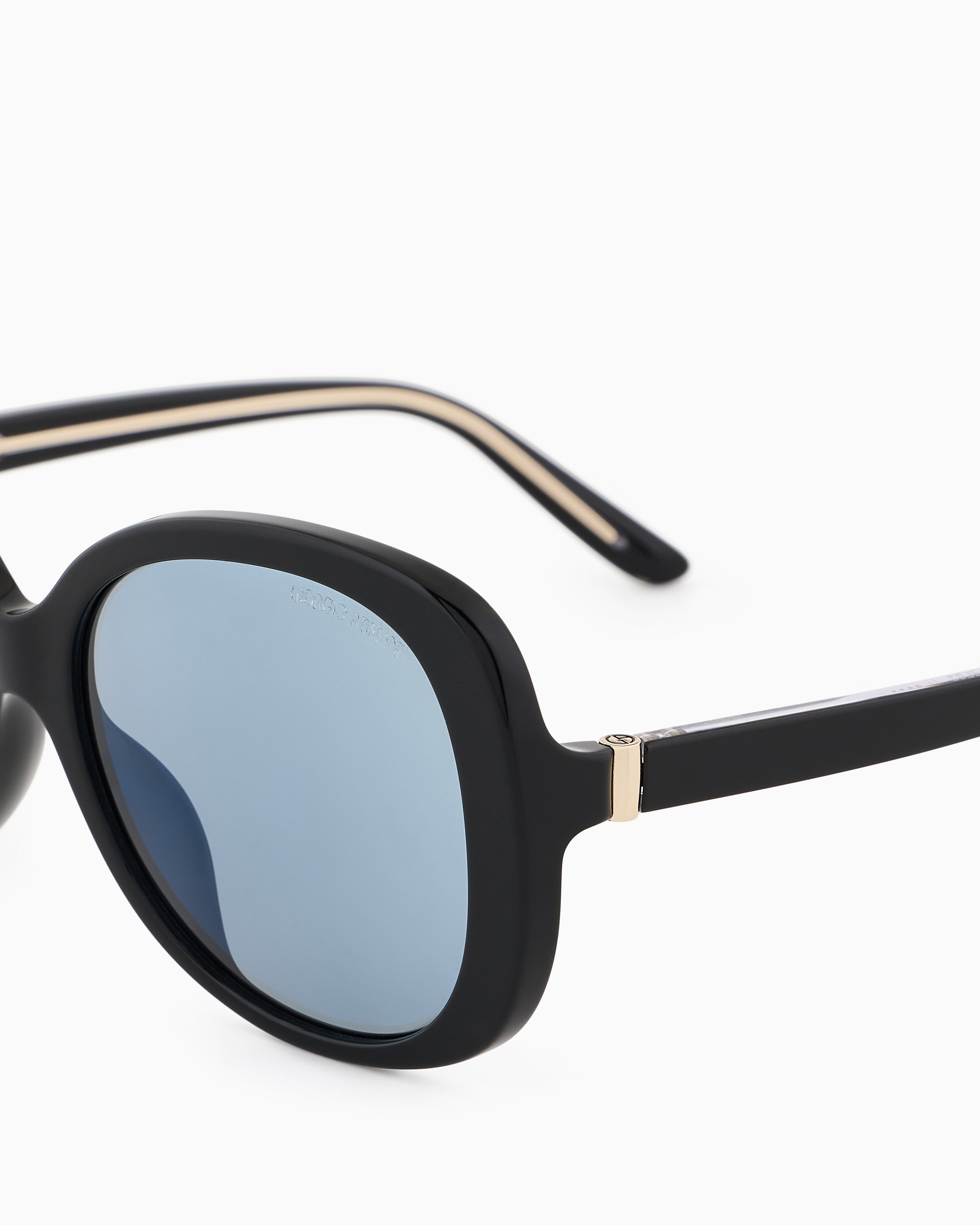 Shop Giorgio Armani Women's Round Sunglasses In Black