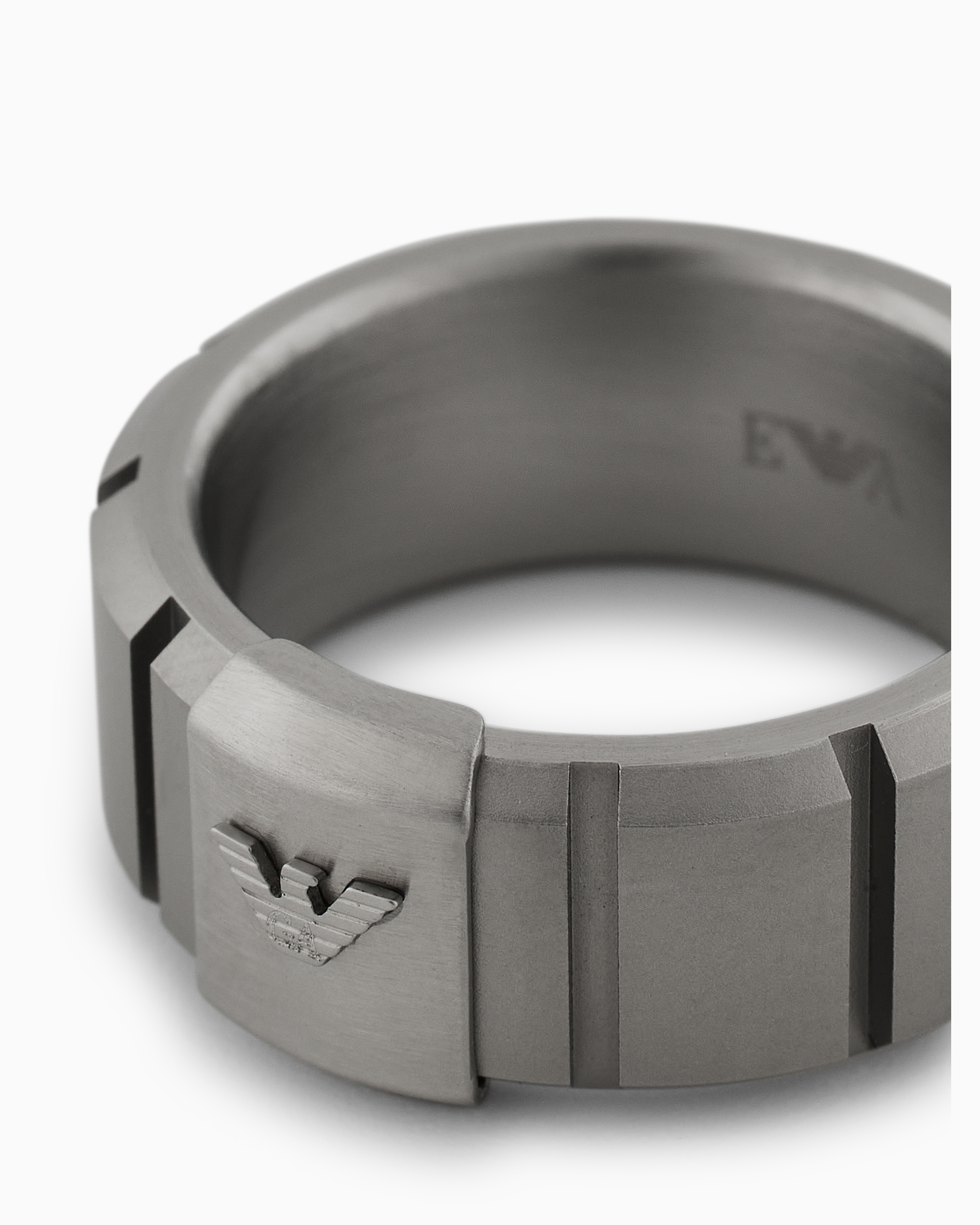 EMPORIO ARMANI STAINLESS STEEL BAND RING 