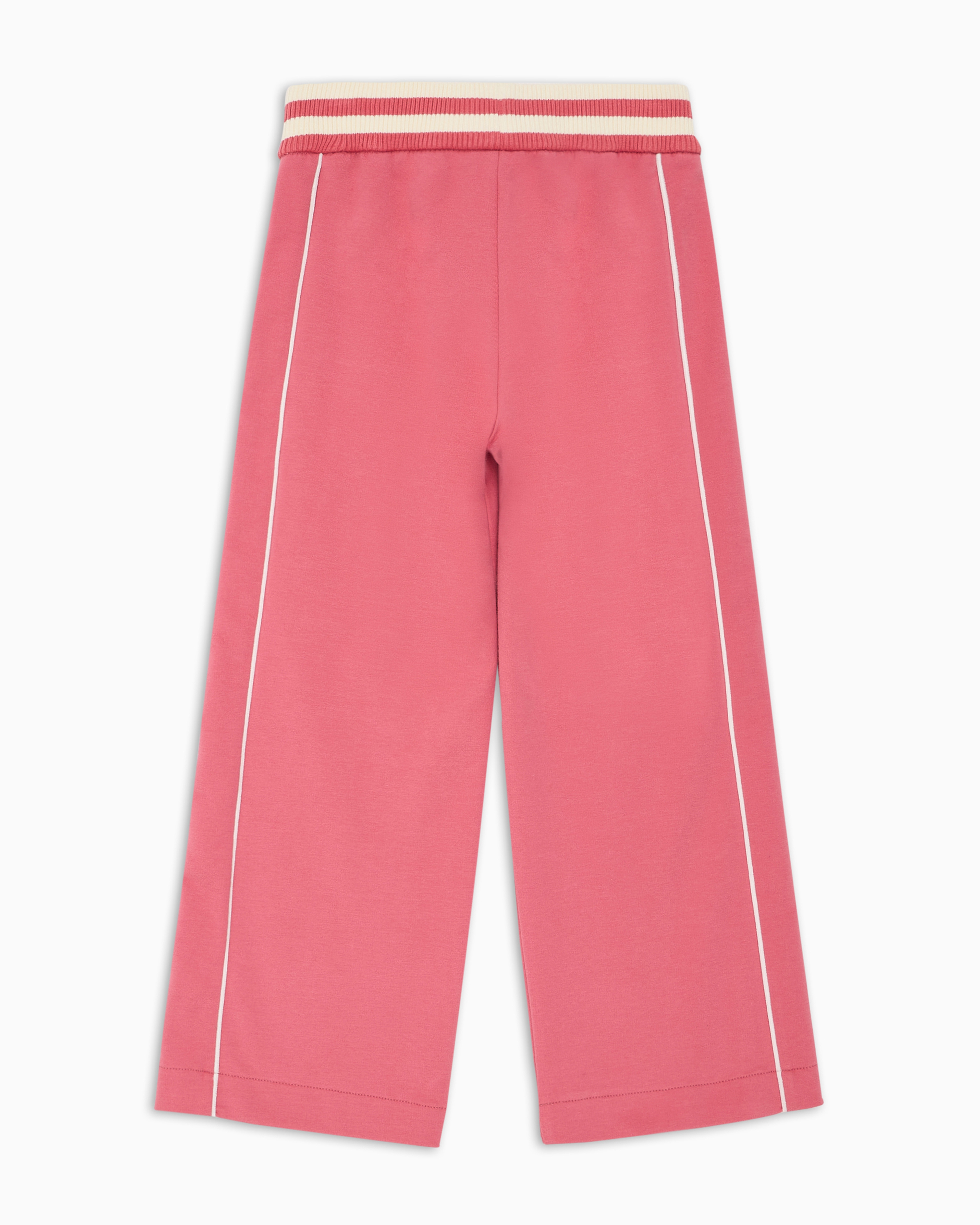 EMPORIO ARMANI JERSEY MODAL DRAWSTRING TROUSERS WITH PIPING 