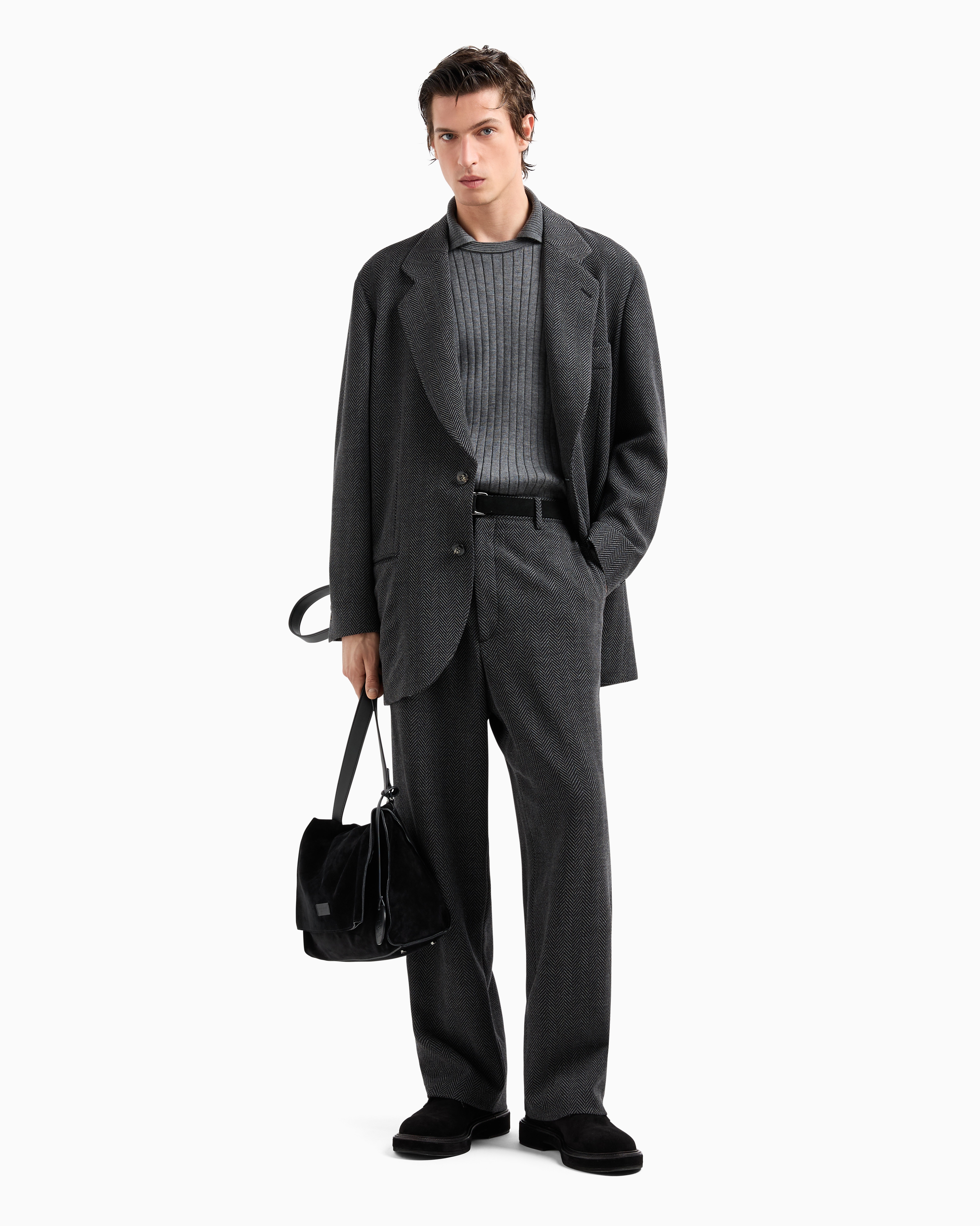 Giorgio Armani Ribbed Cashmere And Silk Jumper
