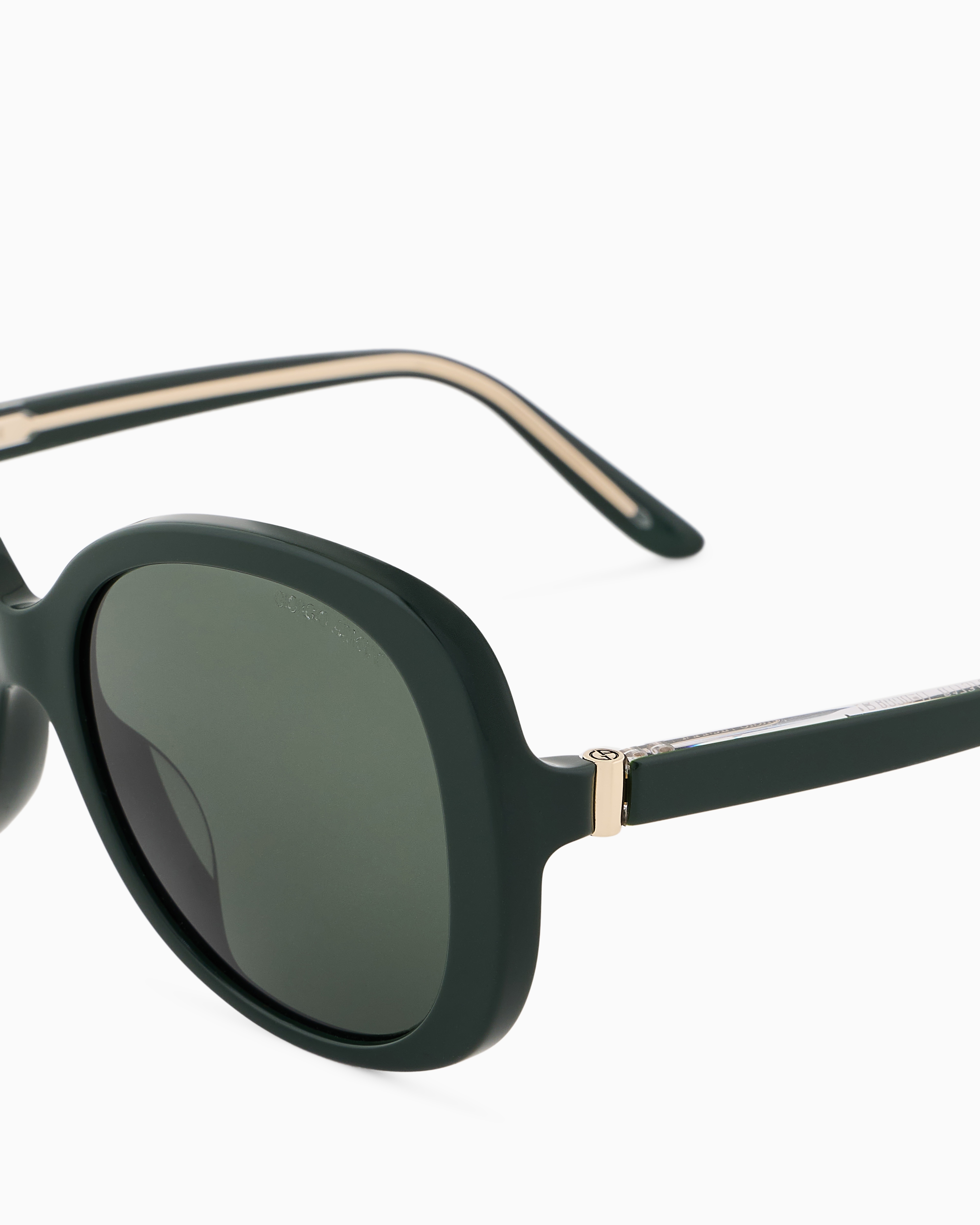 Shop Giorgio Armani Women's Round Sunglasses In Green