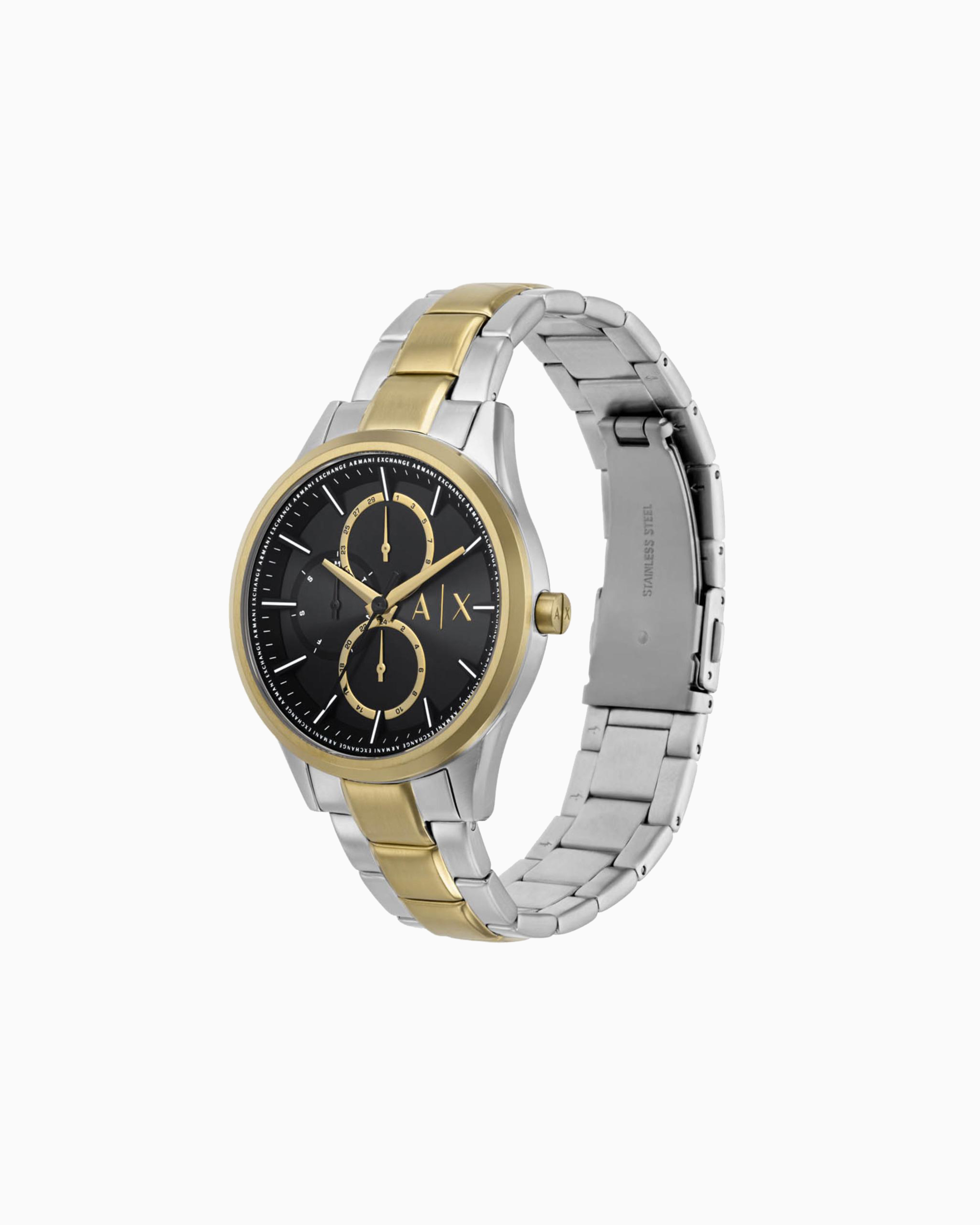 Armani Exchange Multifunction Watch In Two-tone Steel