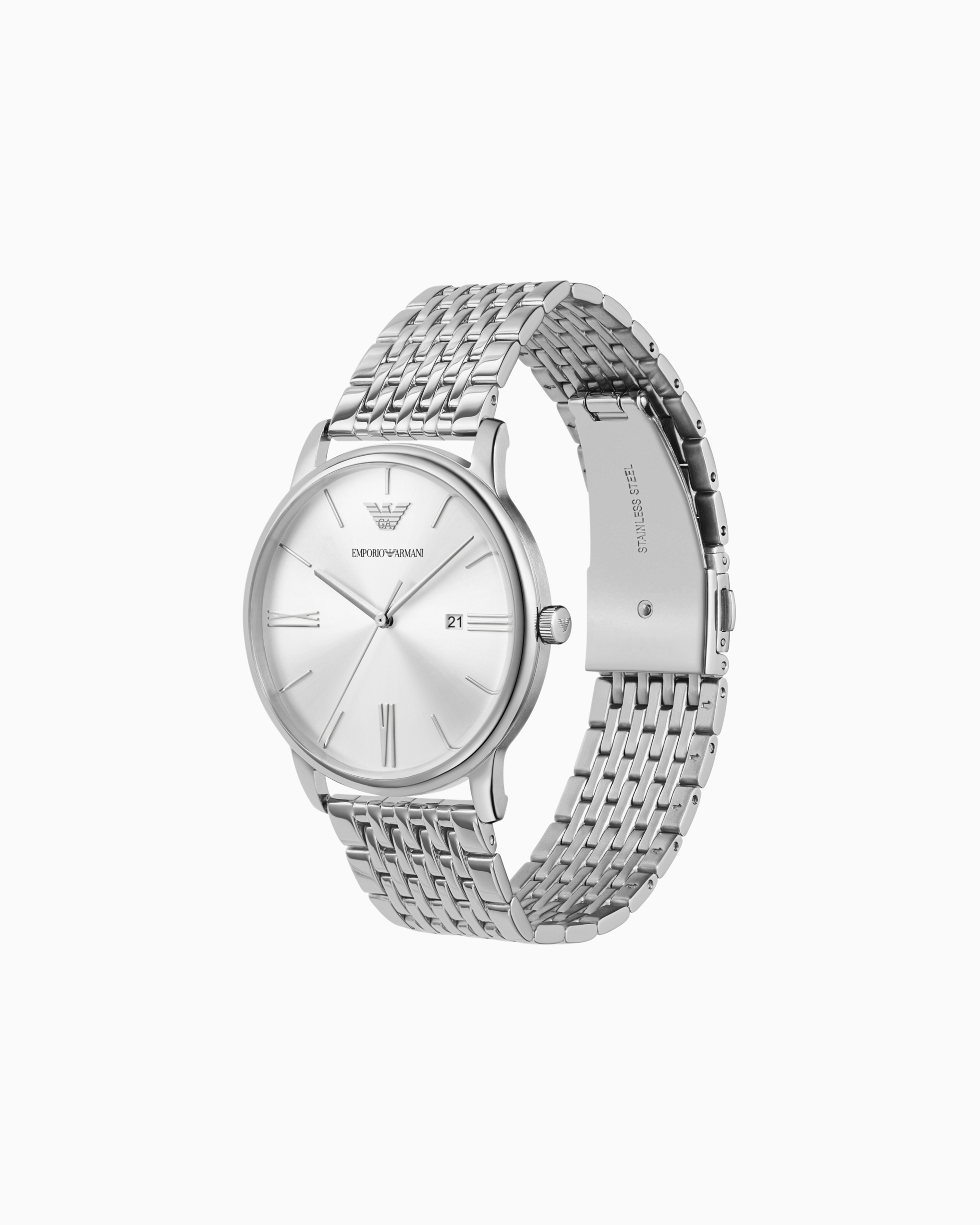 Emporio Armani Three-hand Date Stainless Steel Watch