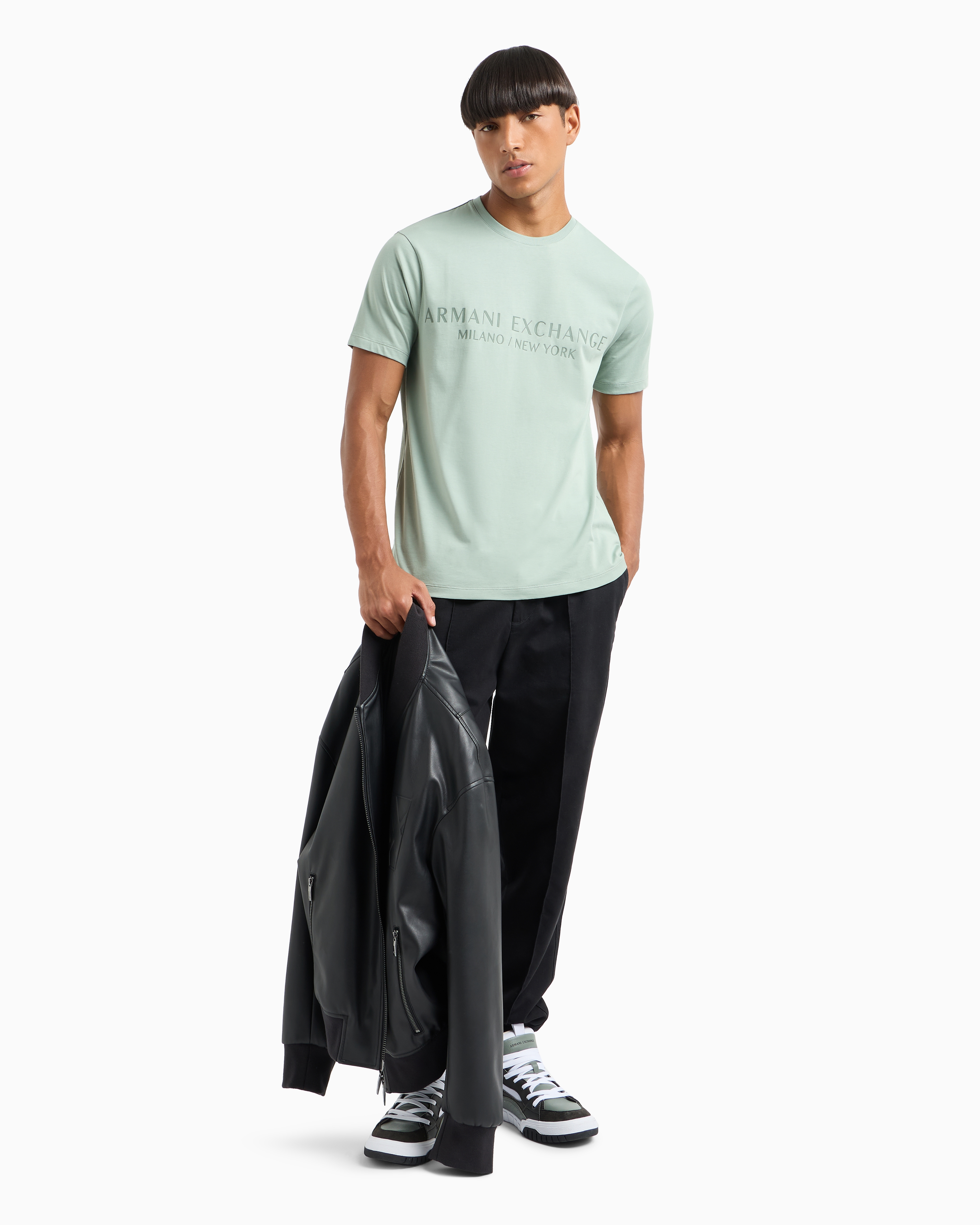 Slim fit T-shirt with logo | Armani Exchange