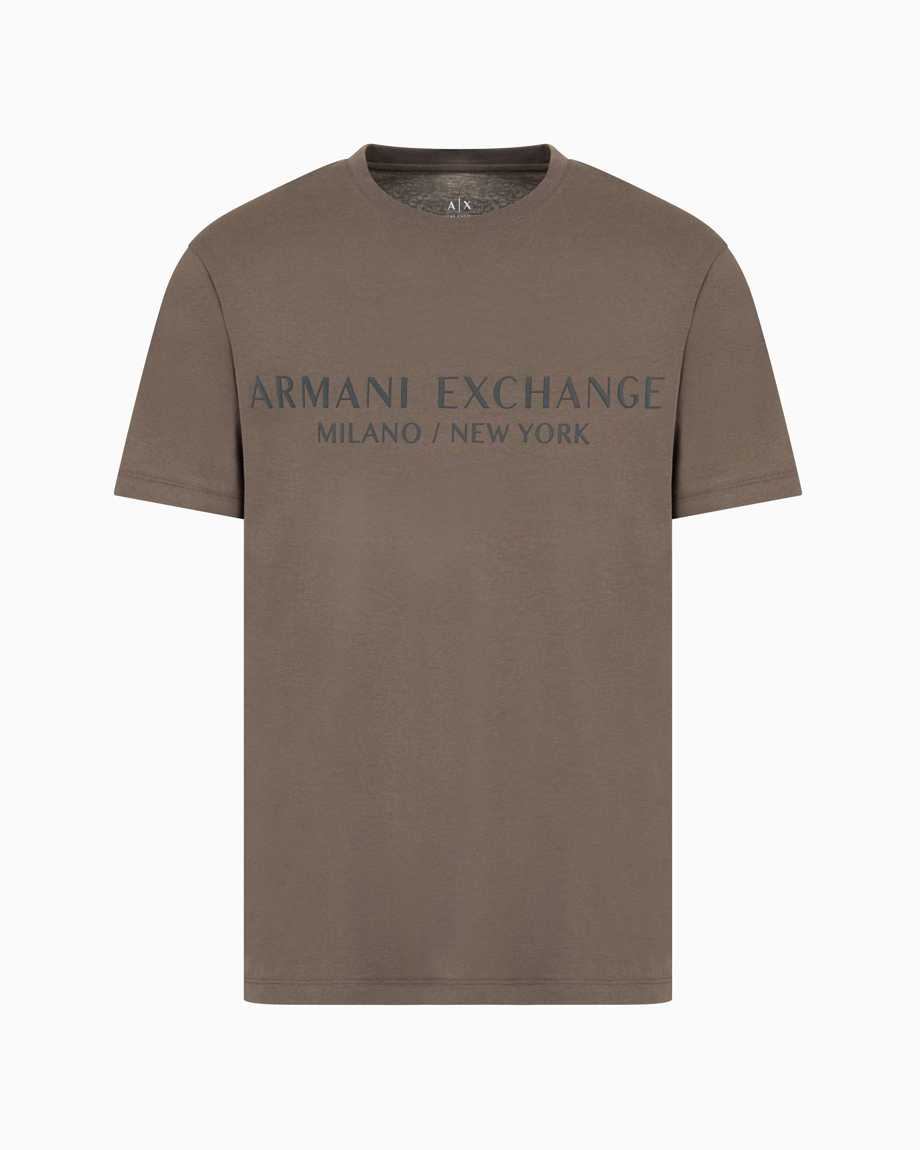 Armani Exchange Official Store T-shirt Coupe Classique En Jersey In Verde Militare