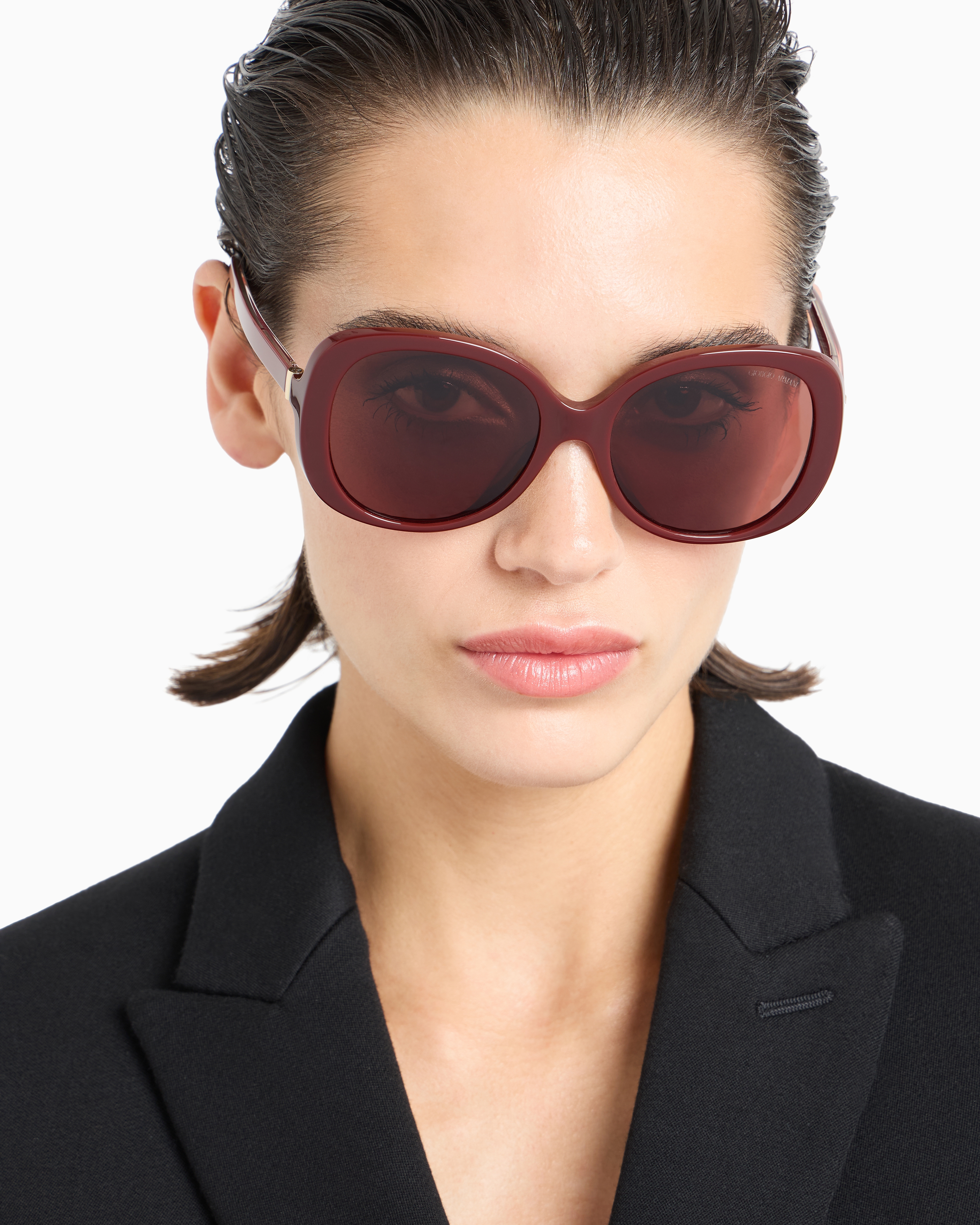 Giorgio Armani Sunglasses In Burgundy