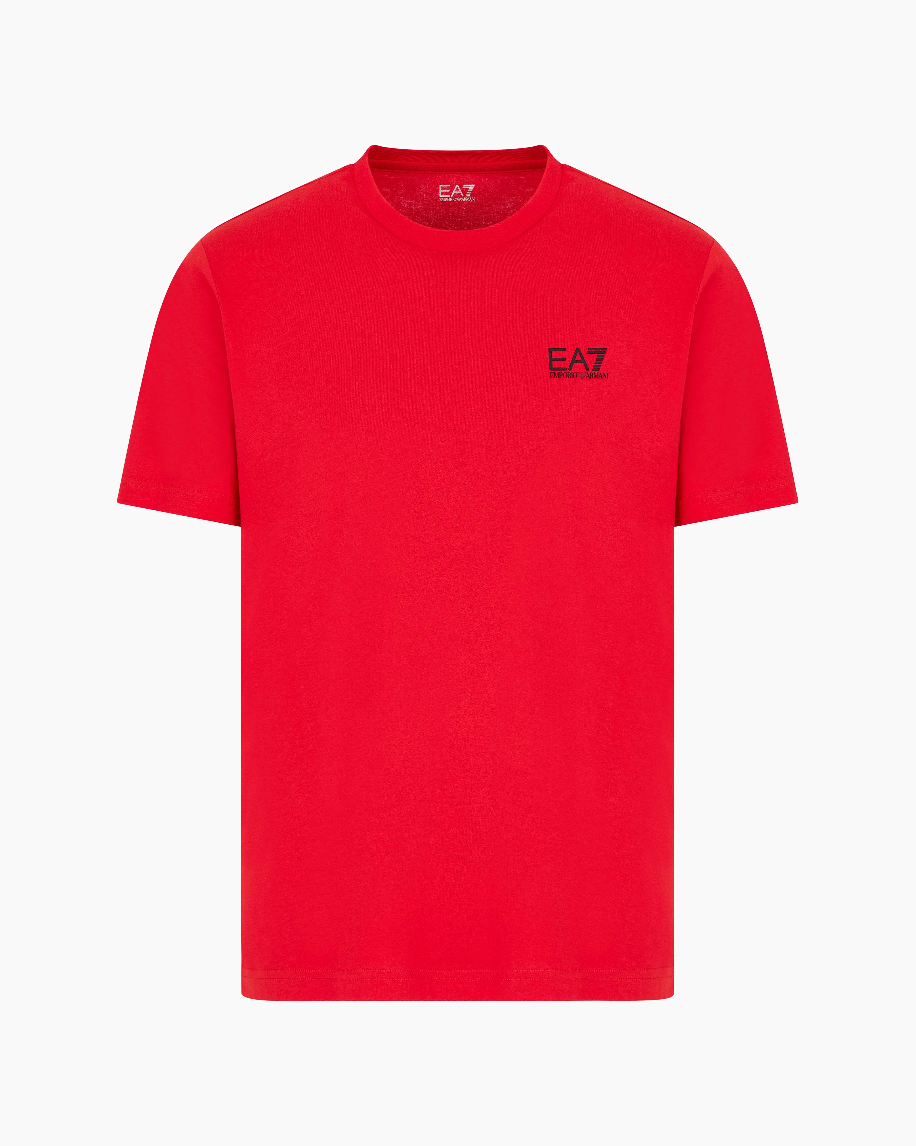 Ea7 Official Store Pima Cotton Core Identity T-shirt In Red