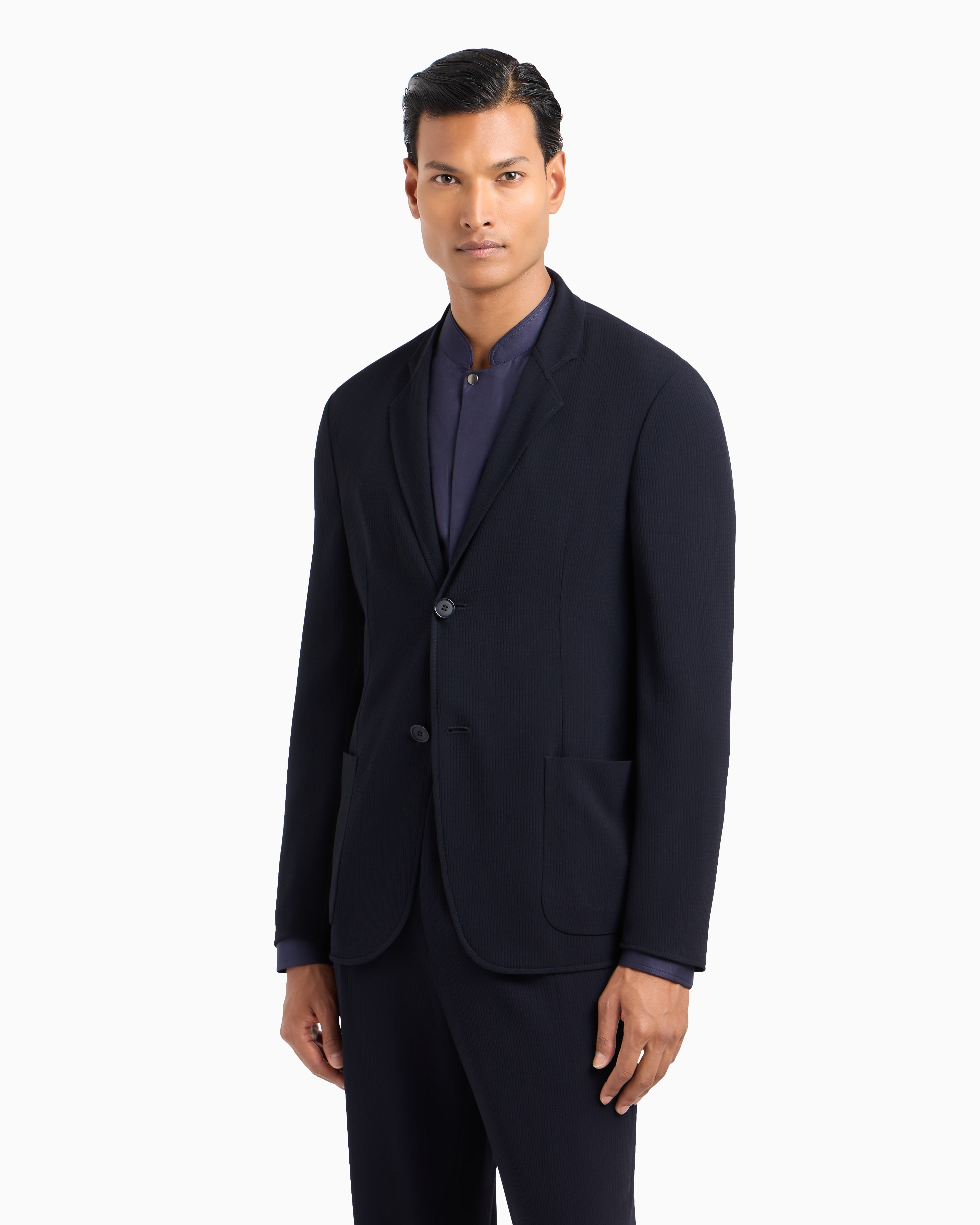 GIORGIO ARMANI SINGLE-BREASTED, VIRGIN-WOOL JACKET 