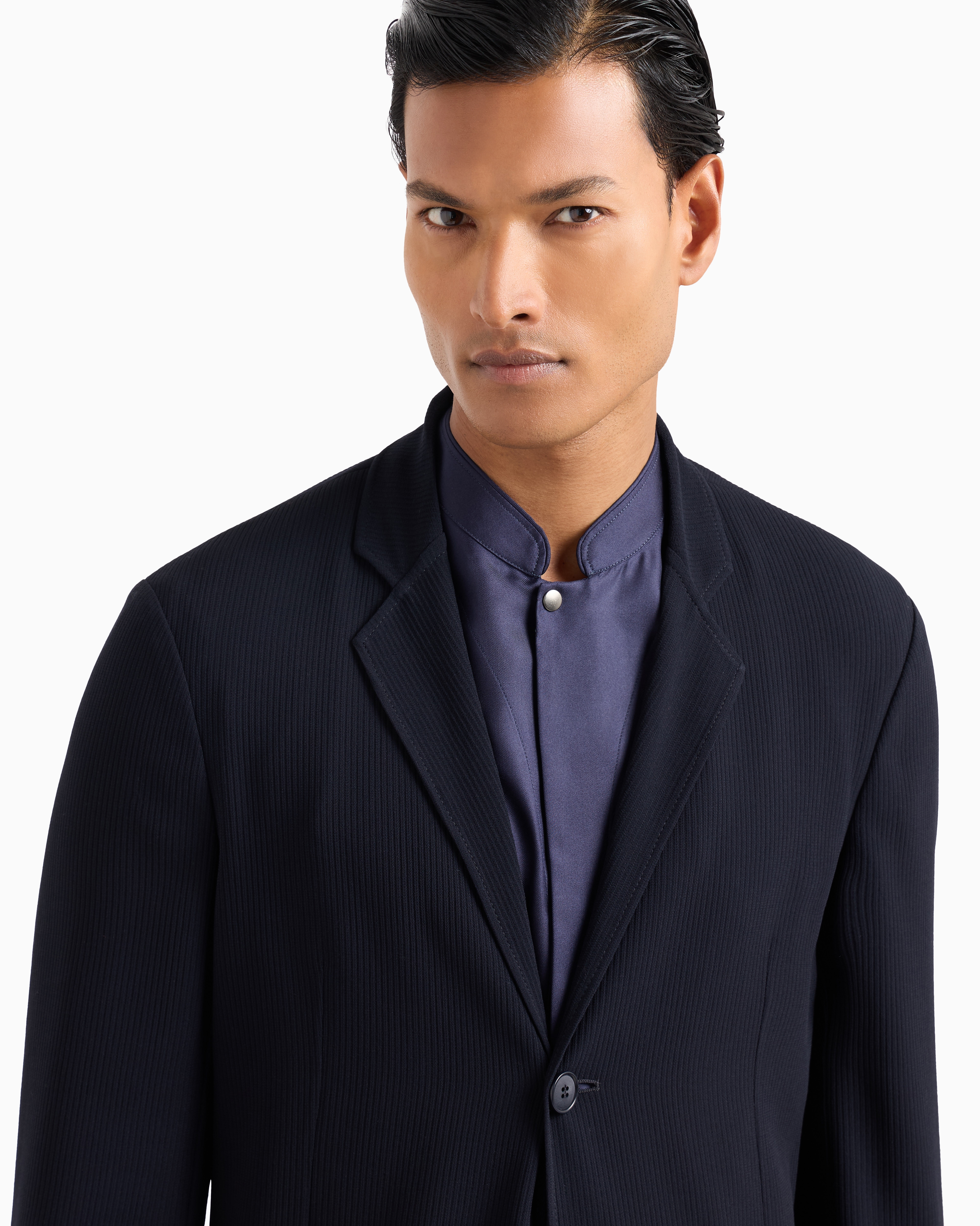 GIORGIO ARMANI SINGLE-BREASTED, VIRGIN-WOOL JACKET 