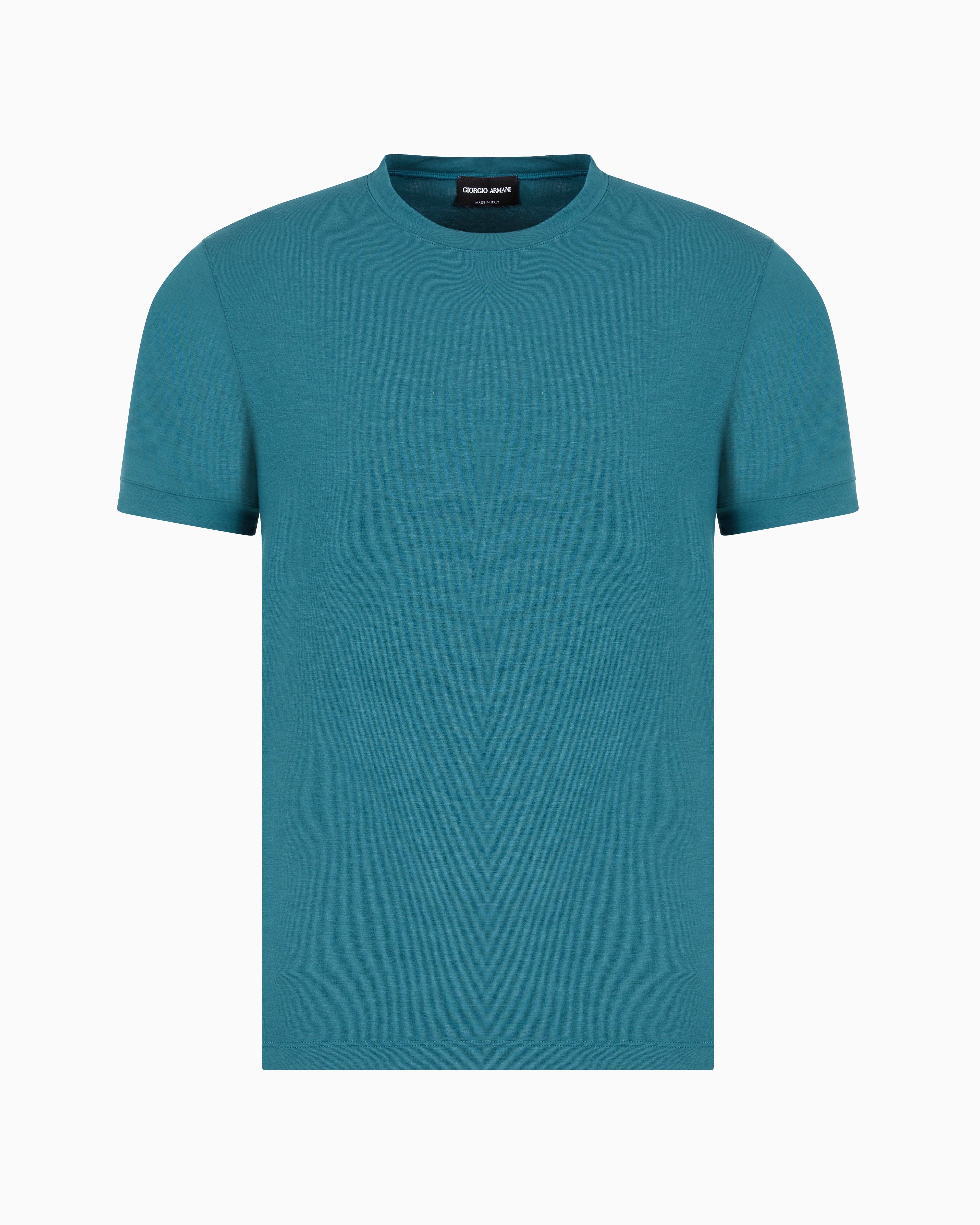 GIORGIO ARMANI CREW-NECK LONG-SLEEVED T-SHIRT IN STRETCH VISCOSE JERSEY 