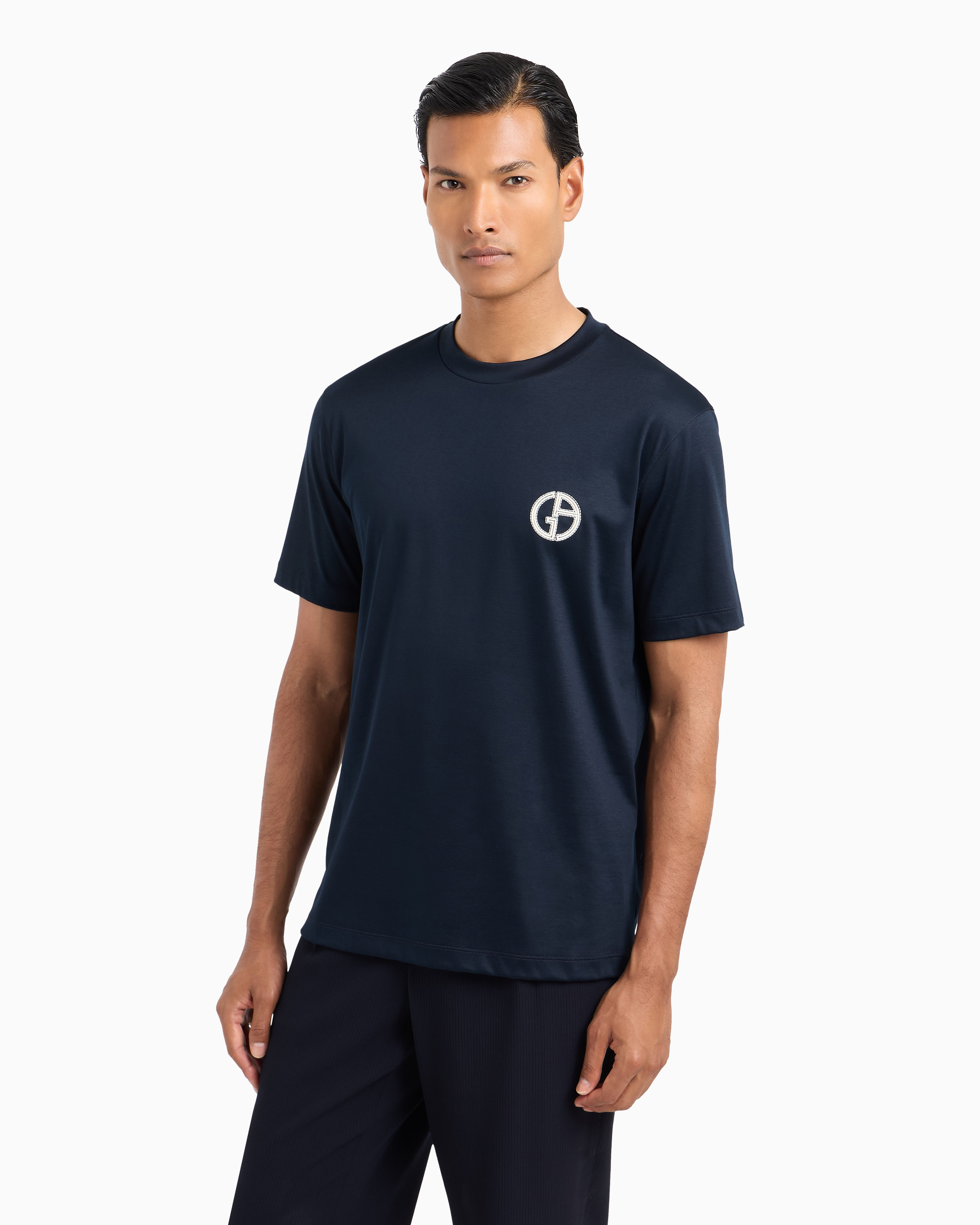 GIORGIO ARMANI COTTON INTERLOCK CREW-NECK T-SHIRT 