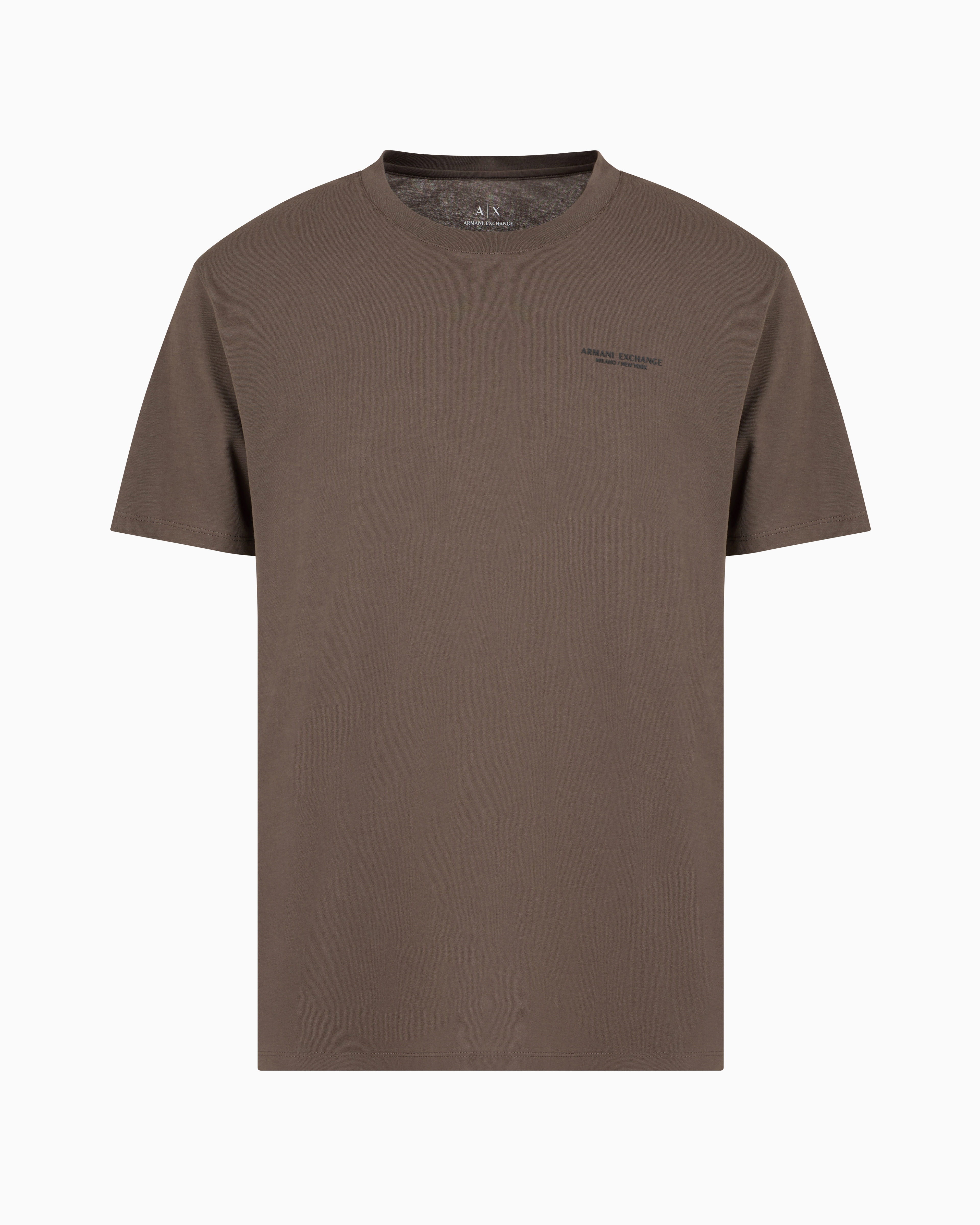 Armani Exchange Official Store Regular Fit Jersey T-shirt In Verde Militare