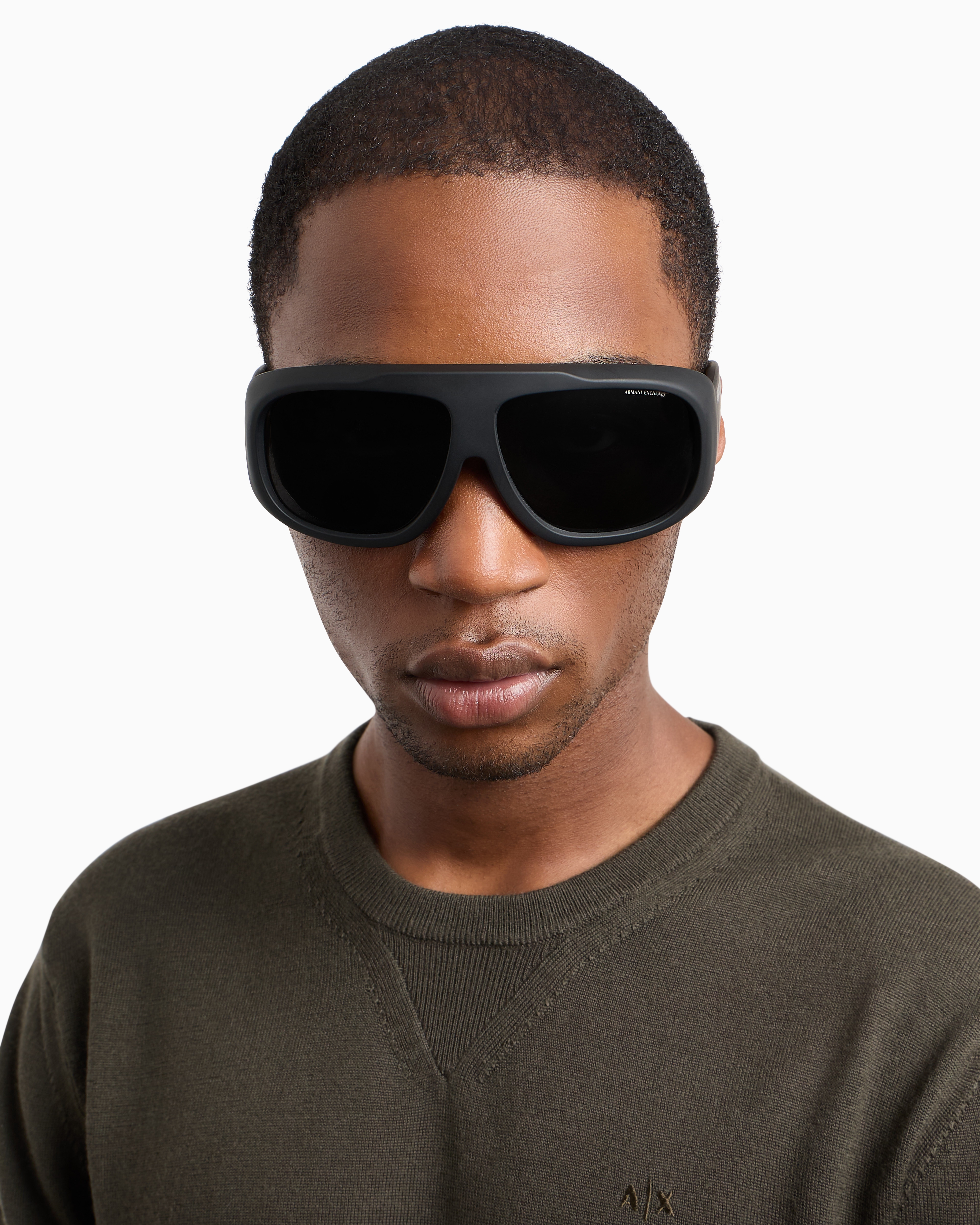 Shop Armani Exchange Sunglasses In Black