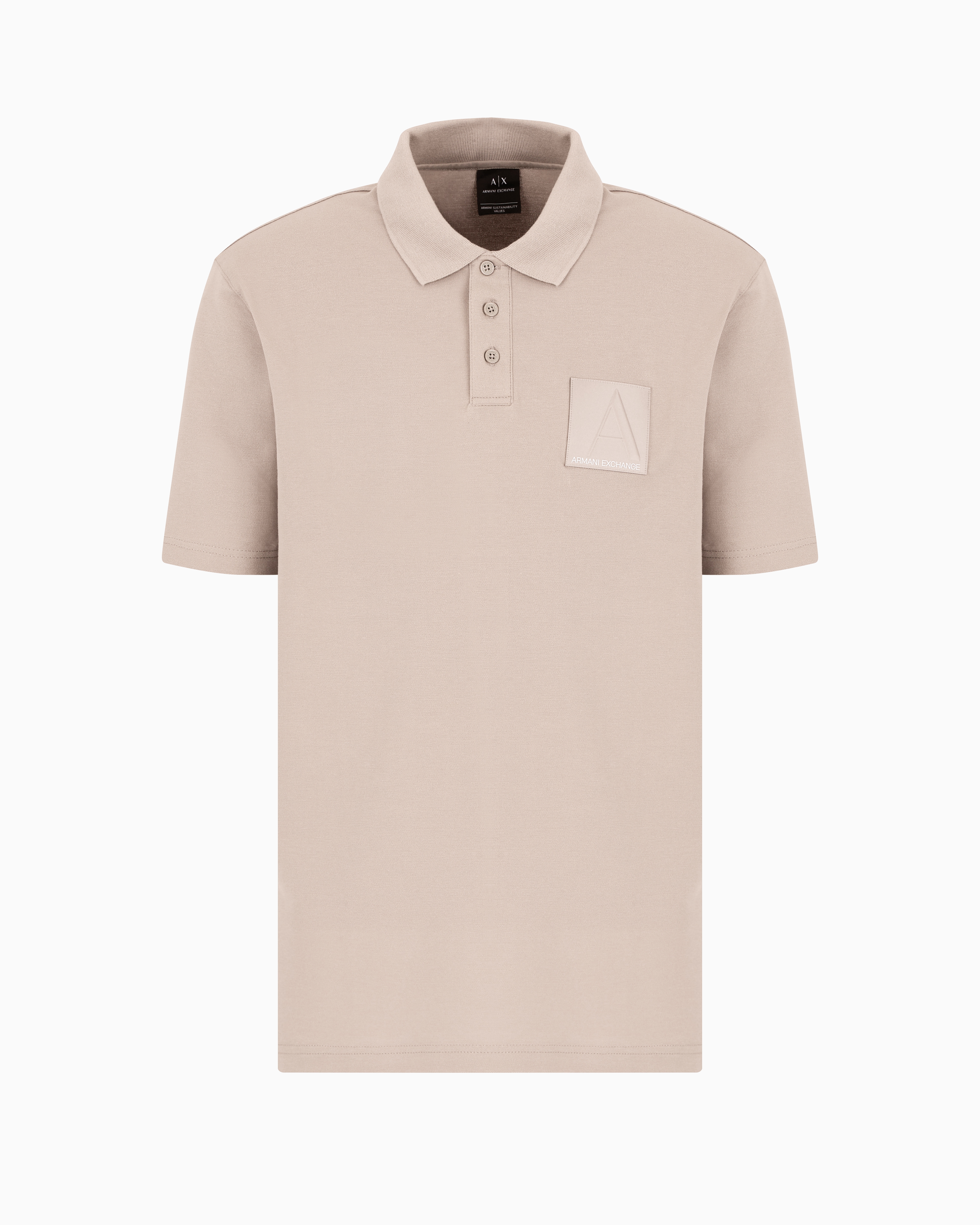 Armani Exchange Official Store Polo Shirts In Dove Grey