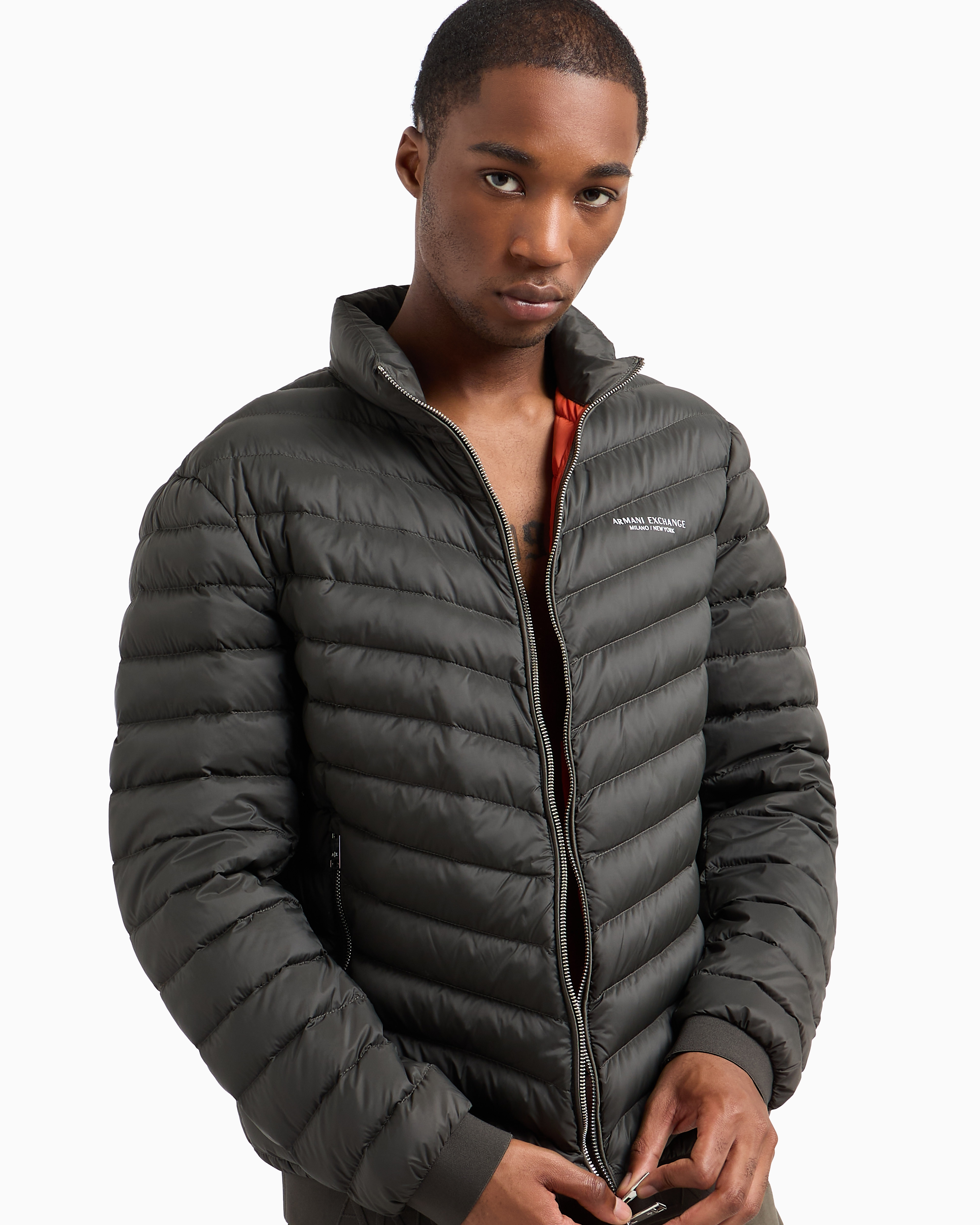 ARMANI EXCHANGE DOUBLE-FACED PADDED JACKET WITH ZIP 