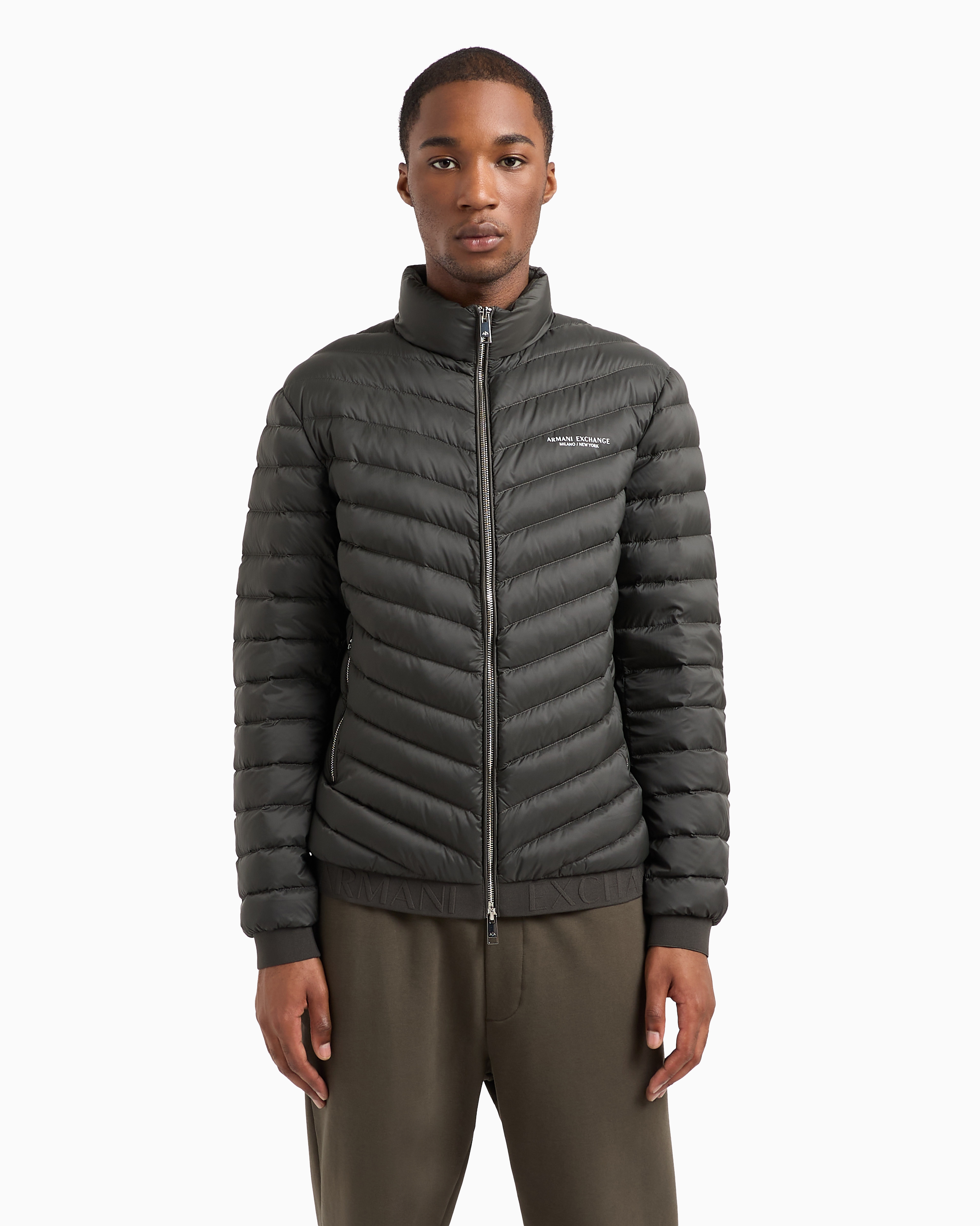 ARMANI EXCHANGE DOUBLE-FACED PADDED JACKET WITH ZIP 