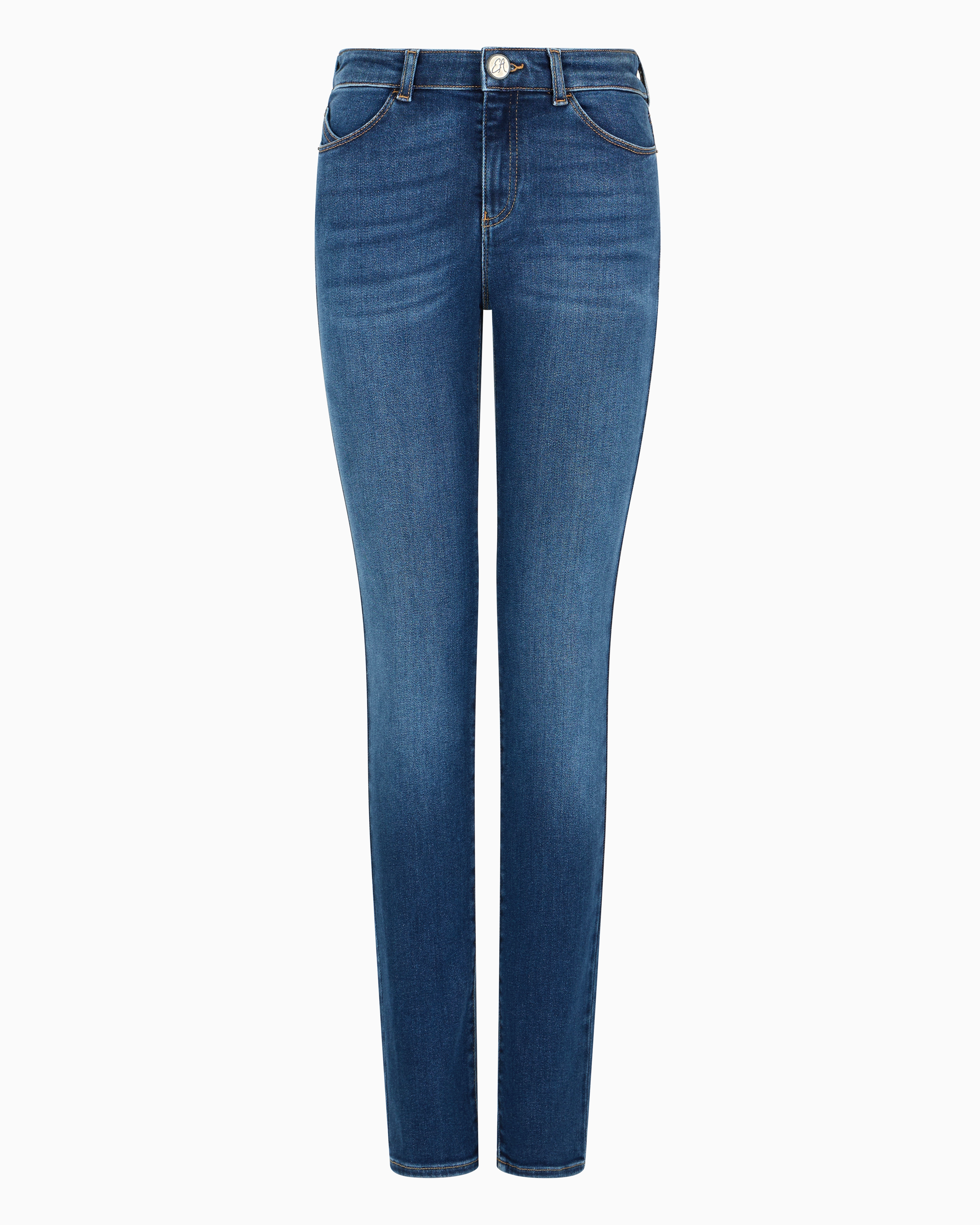 ASV J18 high-waisted skinny-leg jeans in a worn-look organic