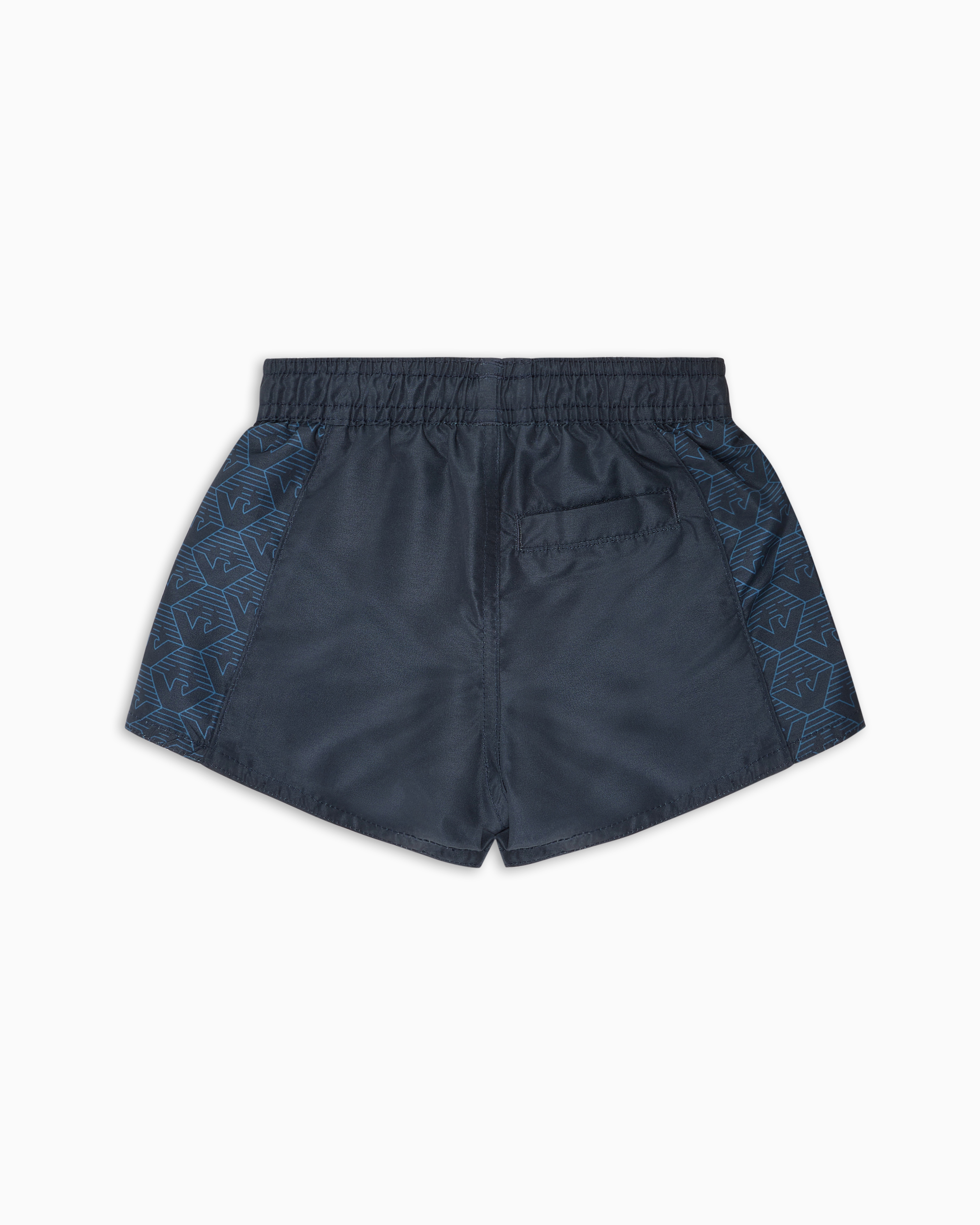 Emporio Armani Beachwear Boxers In Navy Blue
