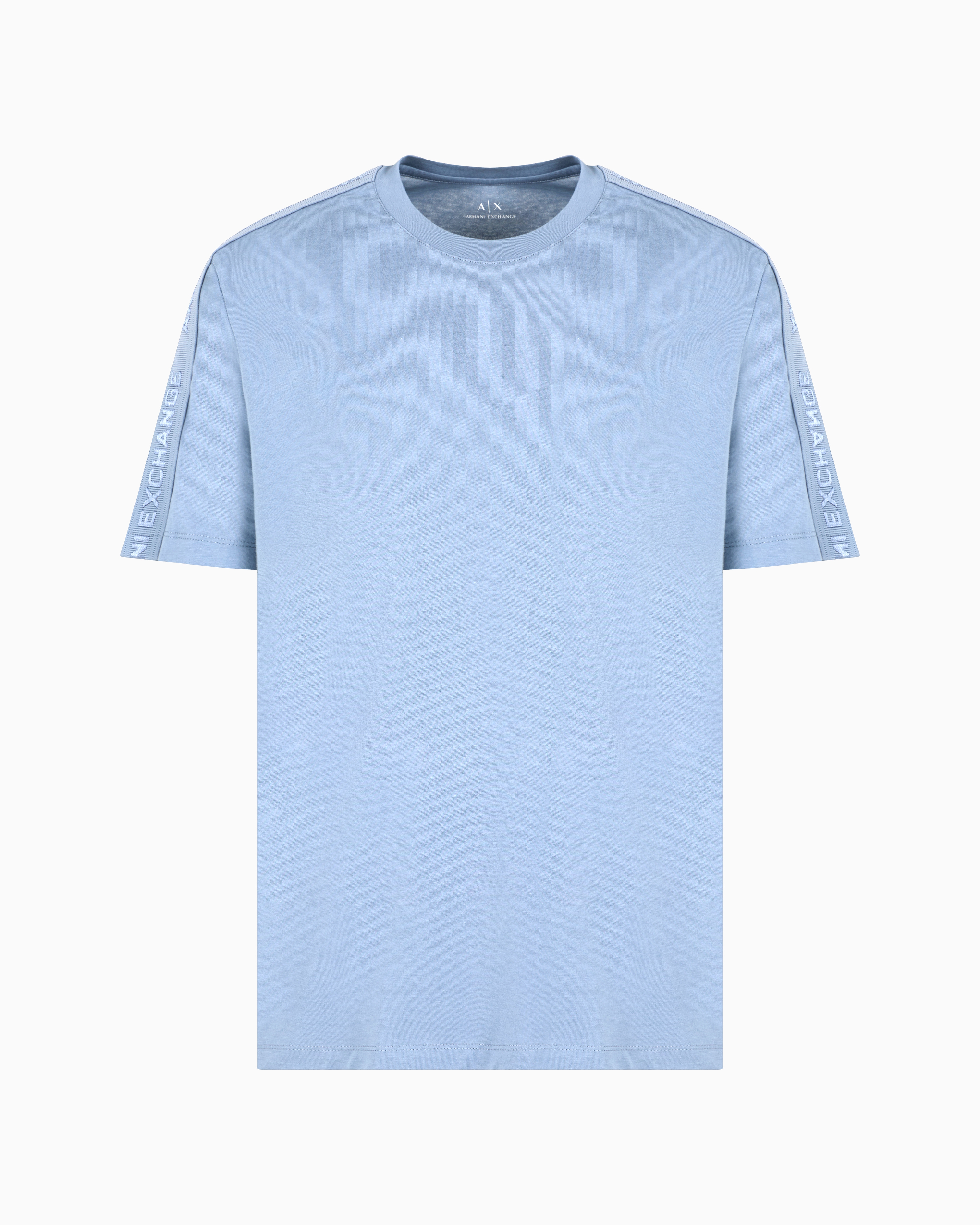 Armani Exchange Official Store T-shirts Coupe Standard In Bleu Ciel