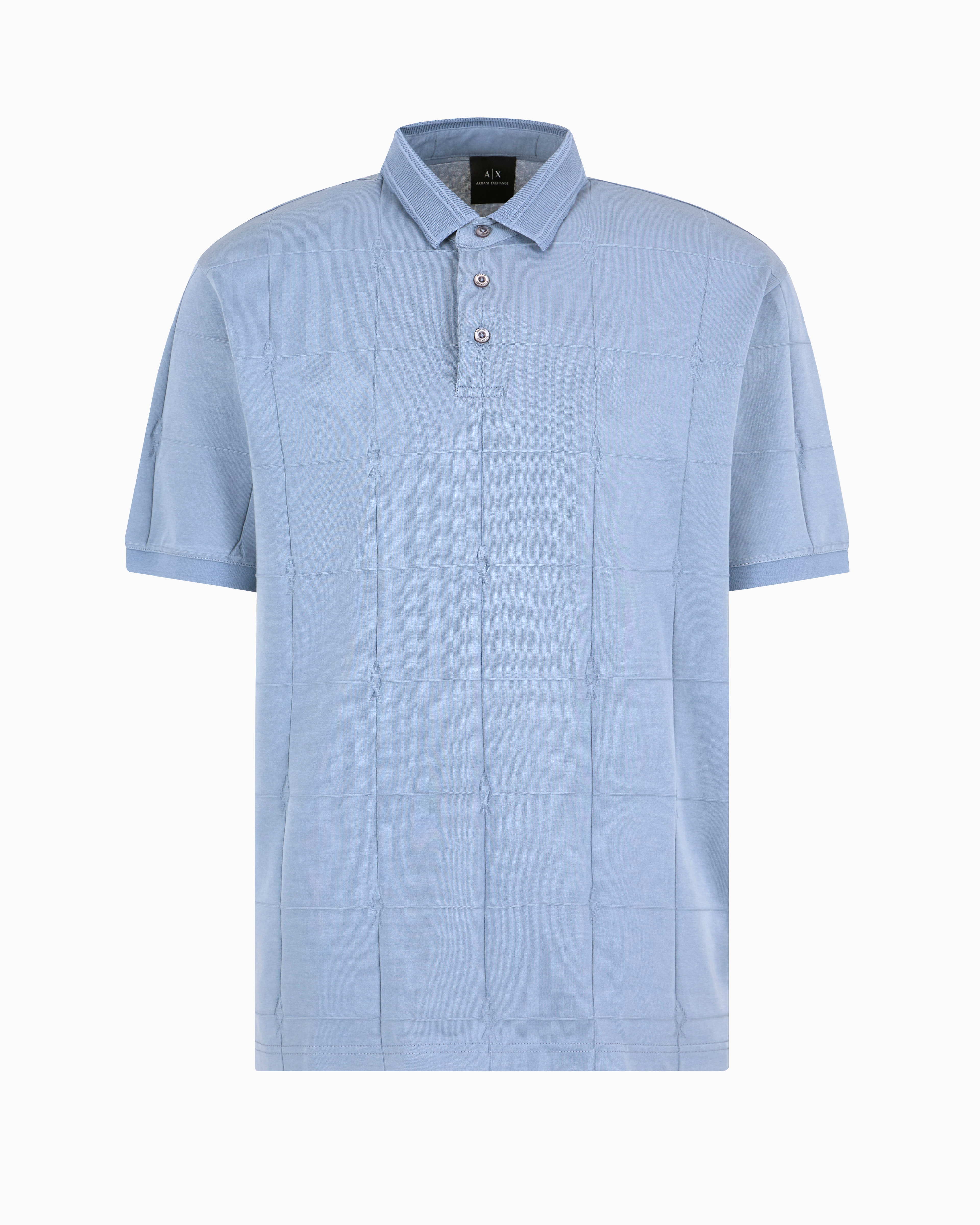 Armani Exchange Official Store Polo Shirts In Azure