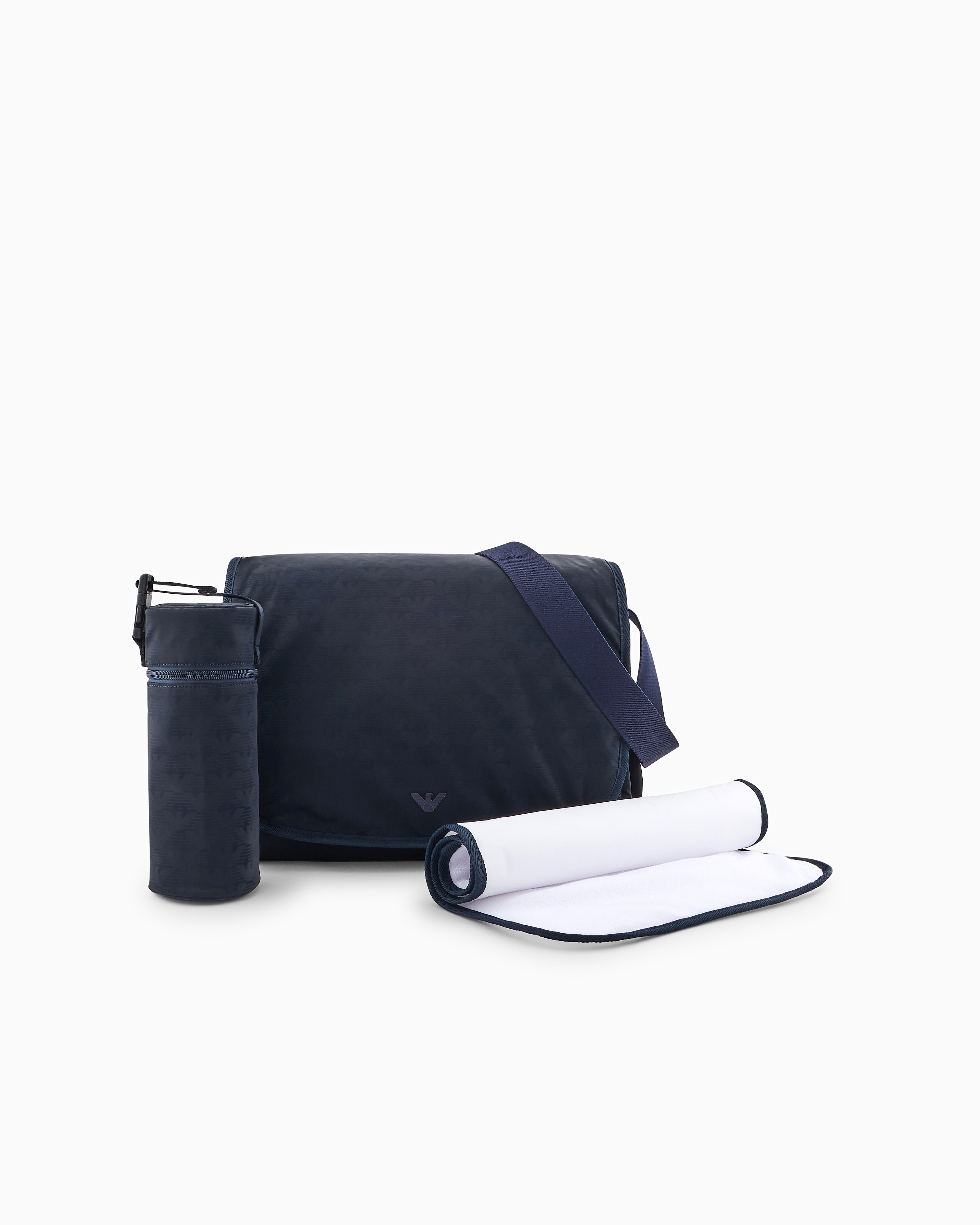 EMPORIO ARMANI MOMMY BAG SET WITH ALL-OVER EAGLE LOGO