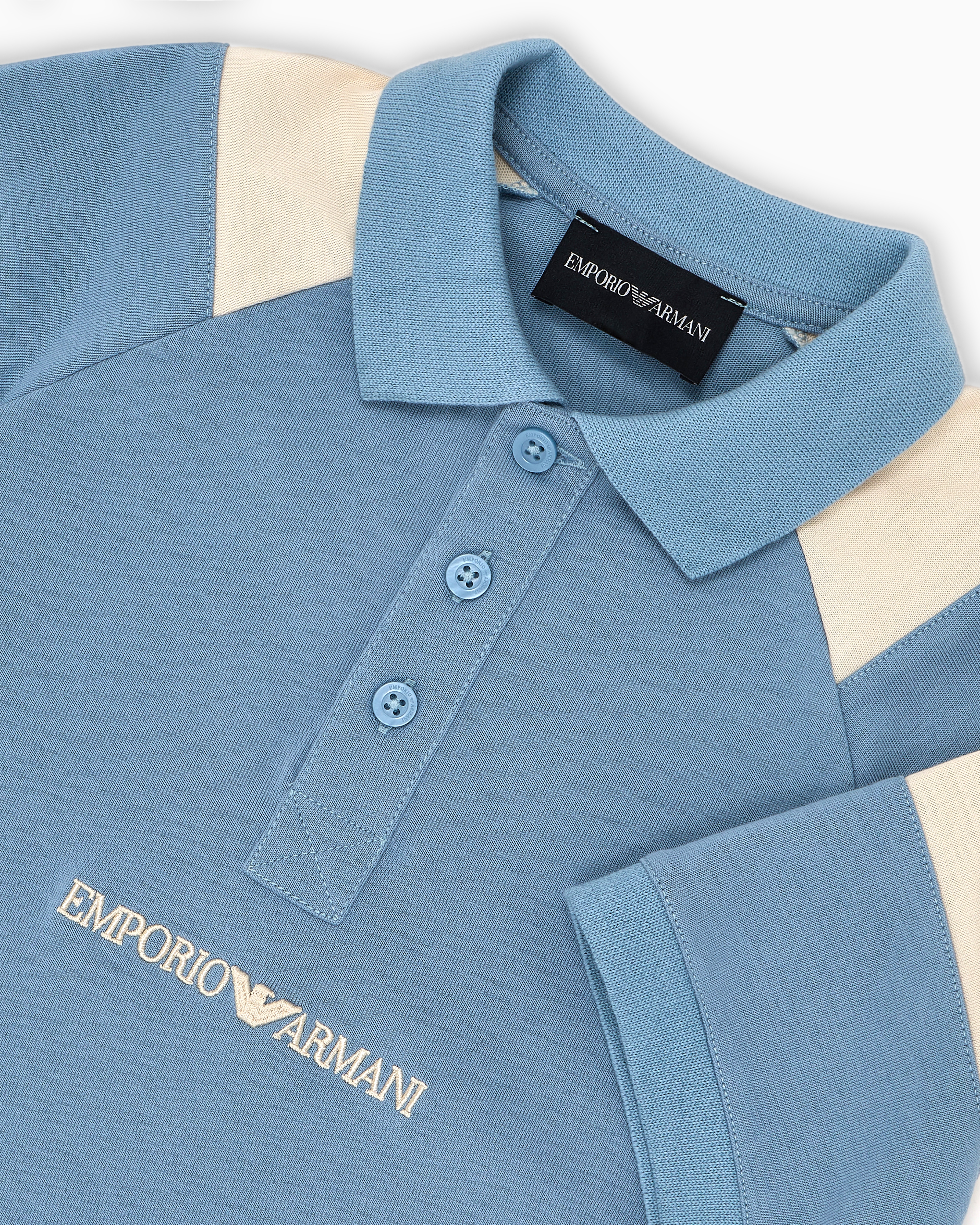 【即日配送！！】EMPORIO ARMANI ストライプポロシャツ ポロシャツ ジャージー ストライプディテール | Emporio Armani