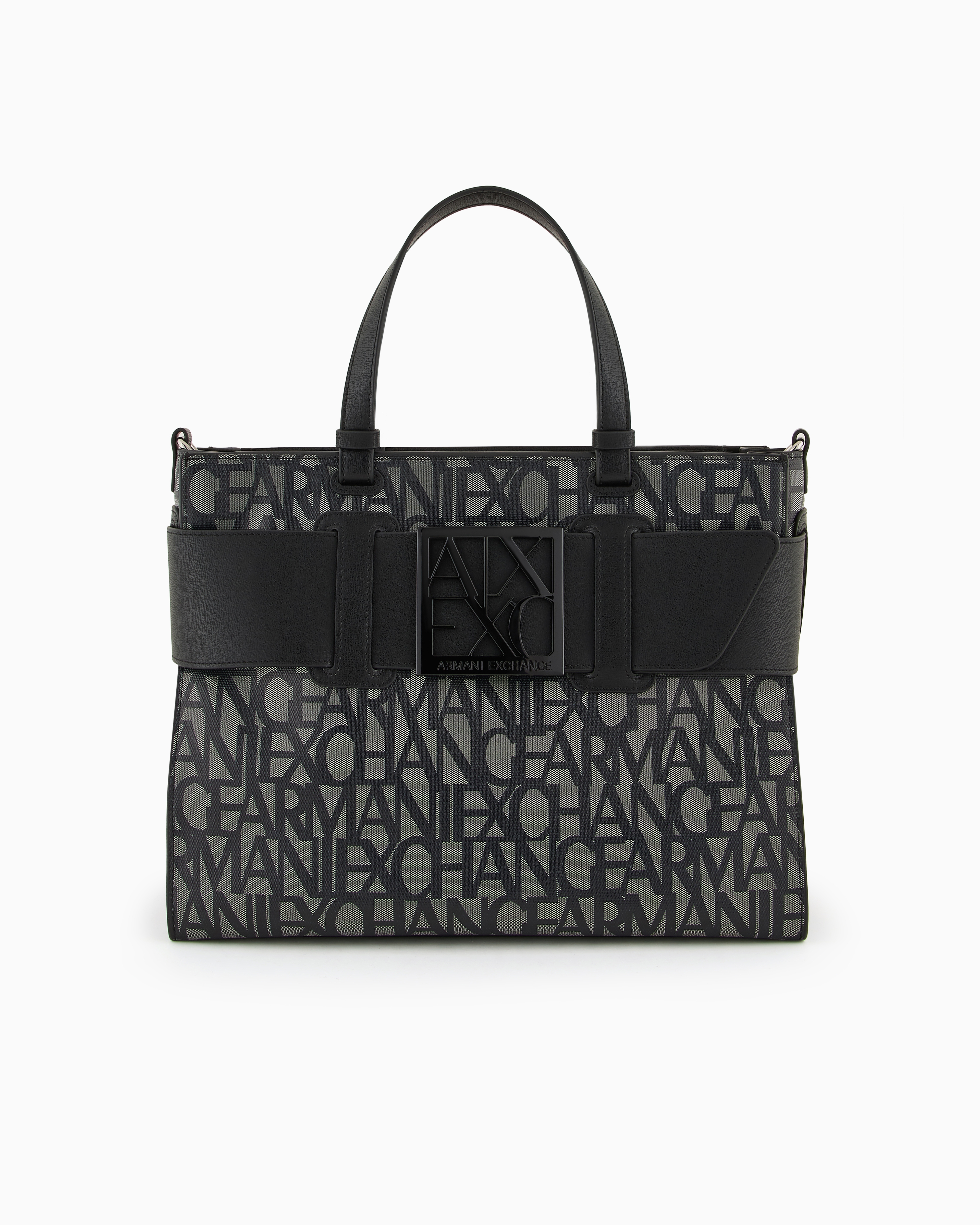 Armani black tote bag hotsell