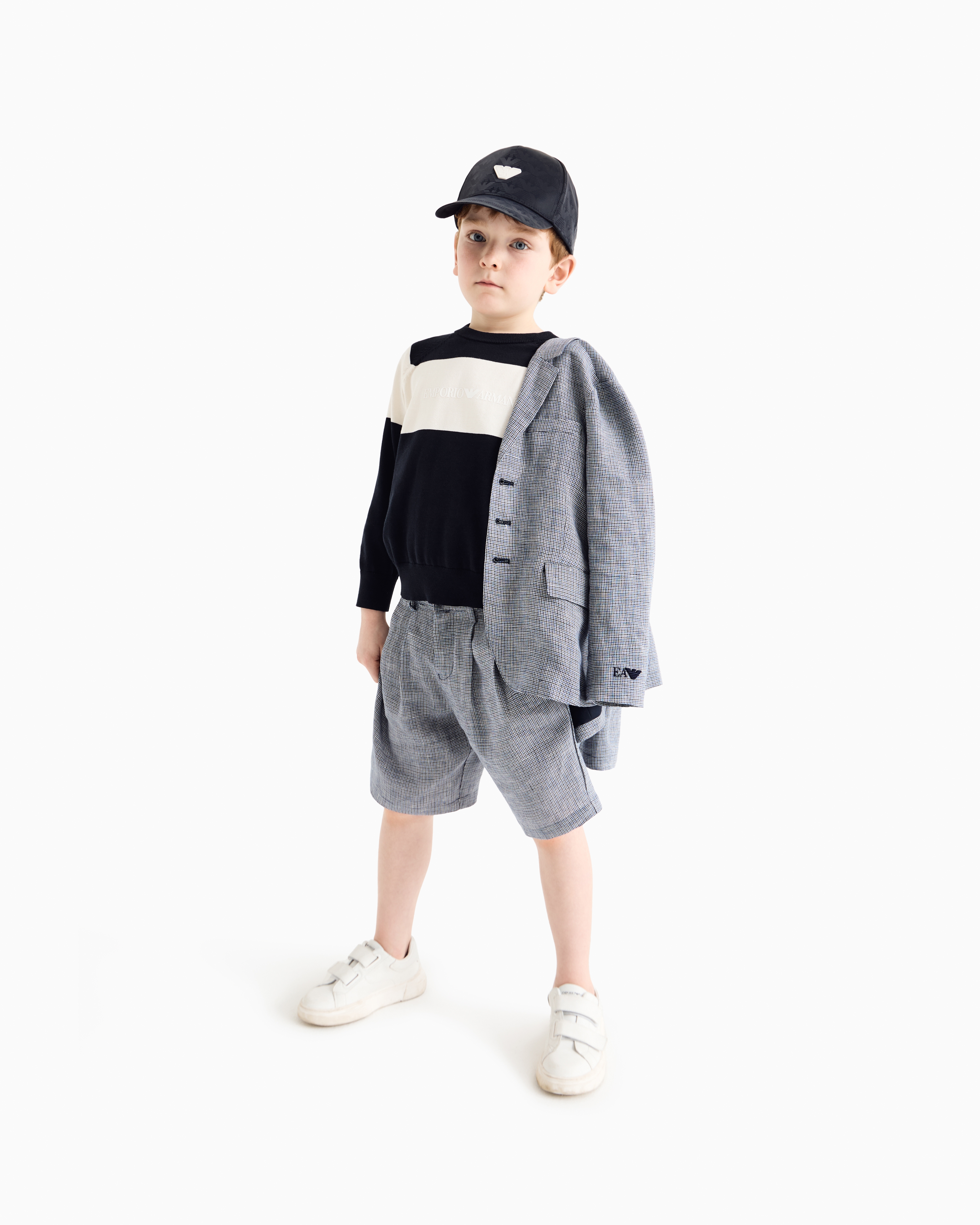 Emporio Armani Jumpers In Navy Blue