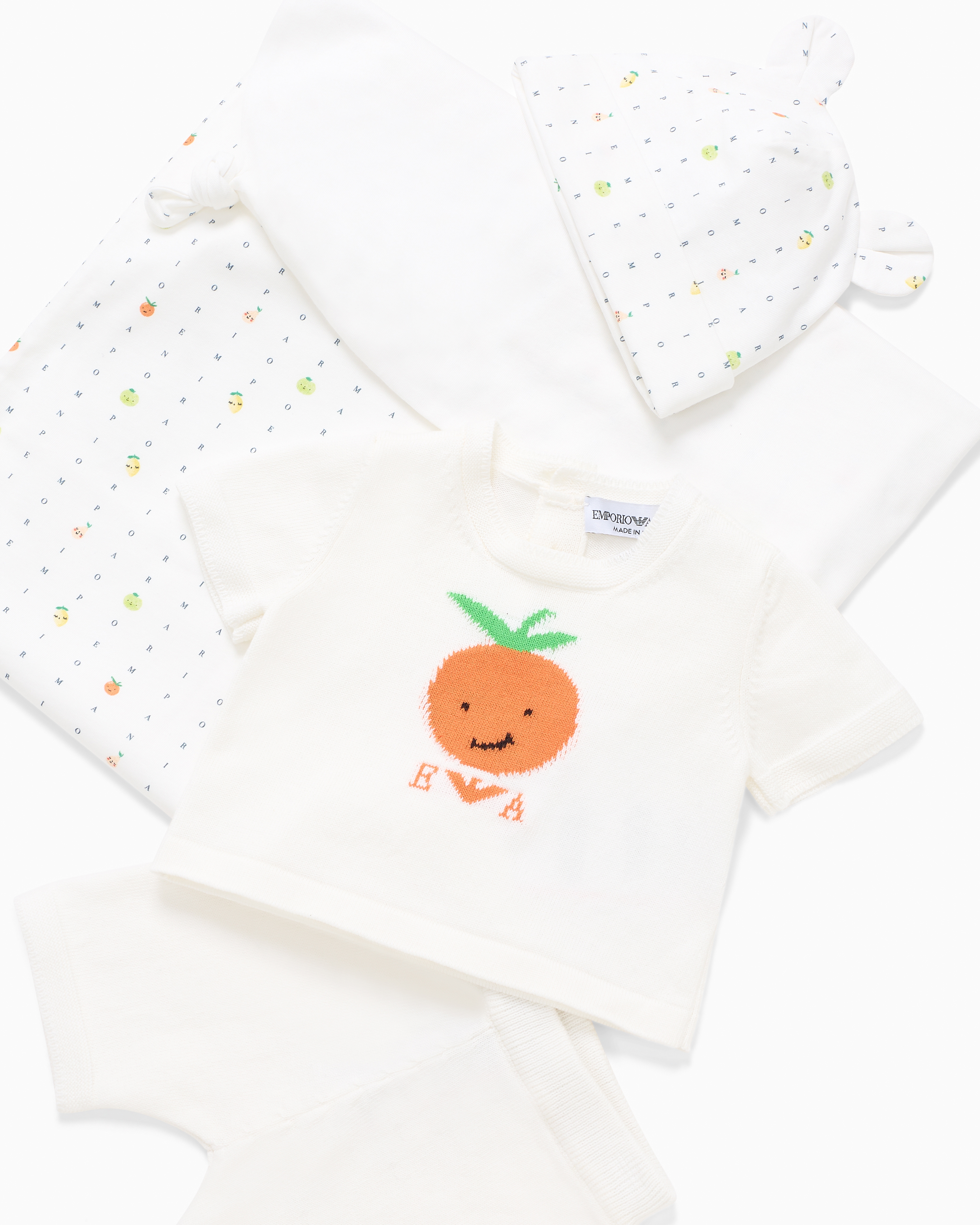 Emporio Armani Color Juice Printed Jersey Blanket In White