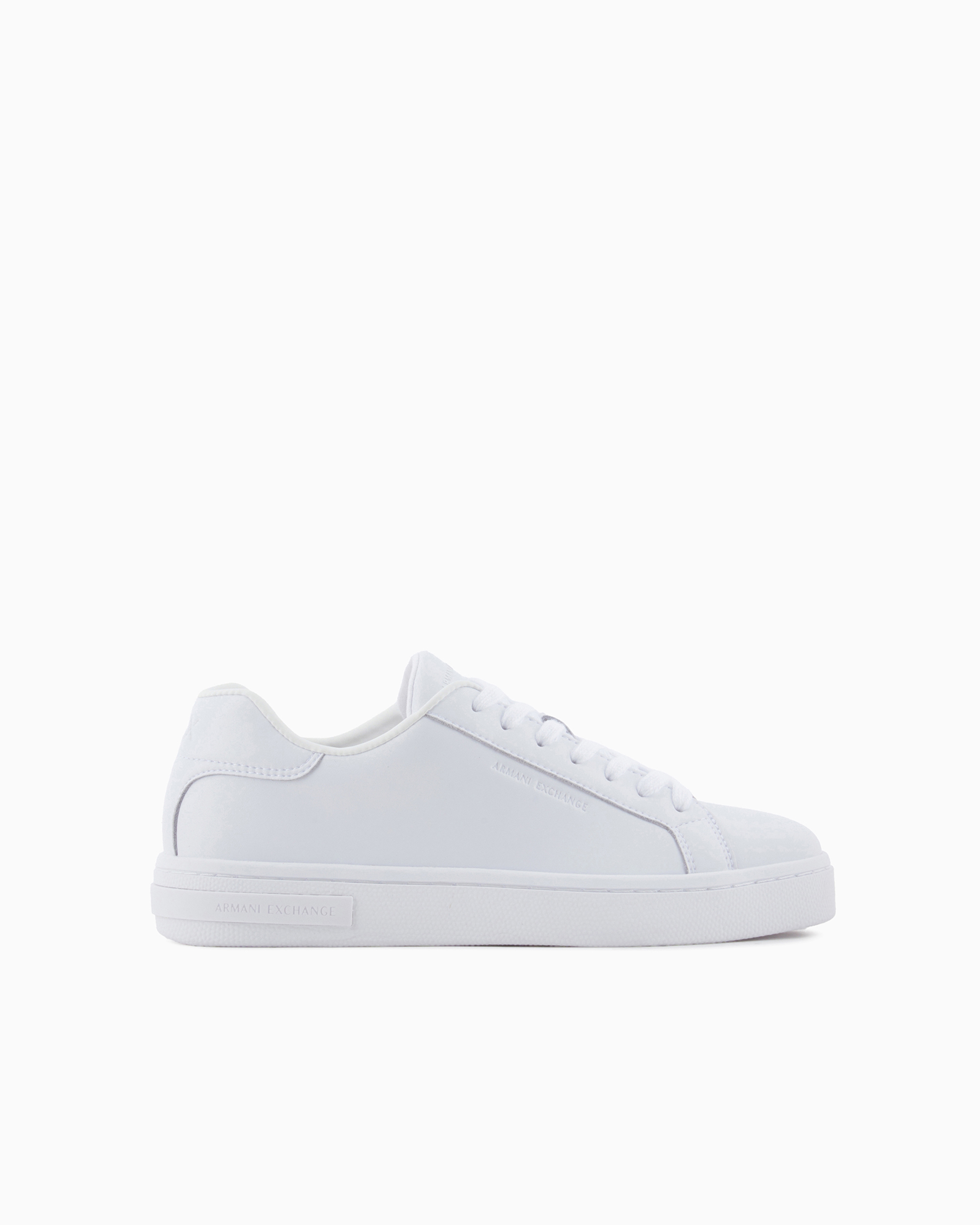 Shop Armani Exchange Sneakers With Laces And Logo In White