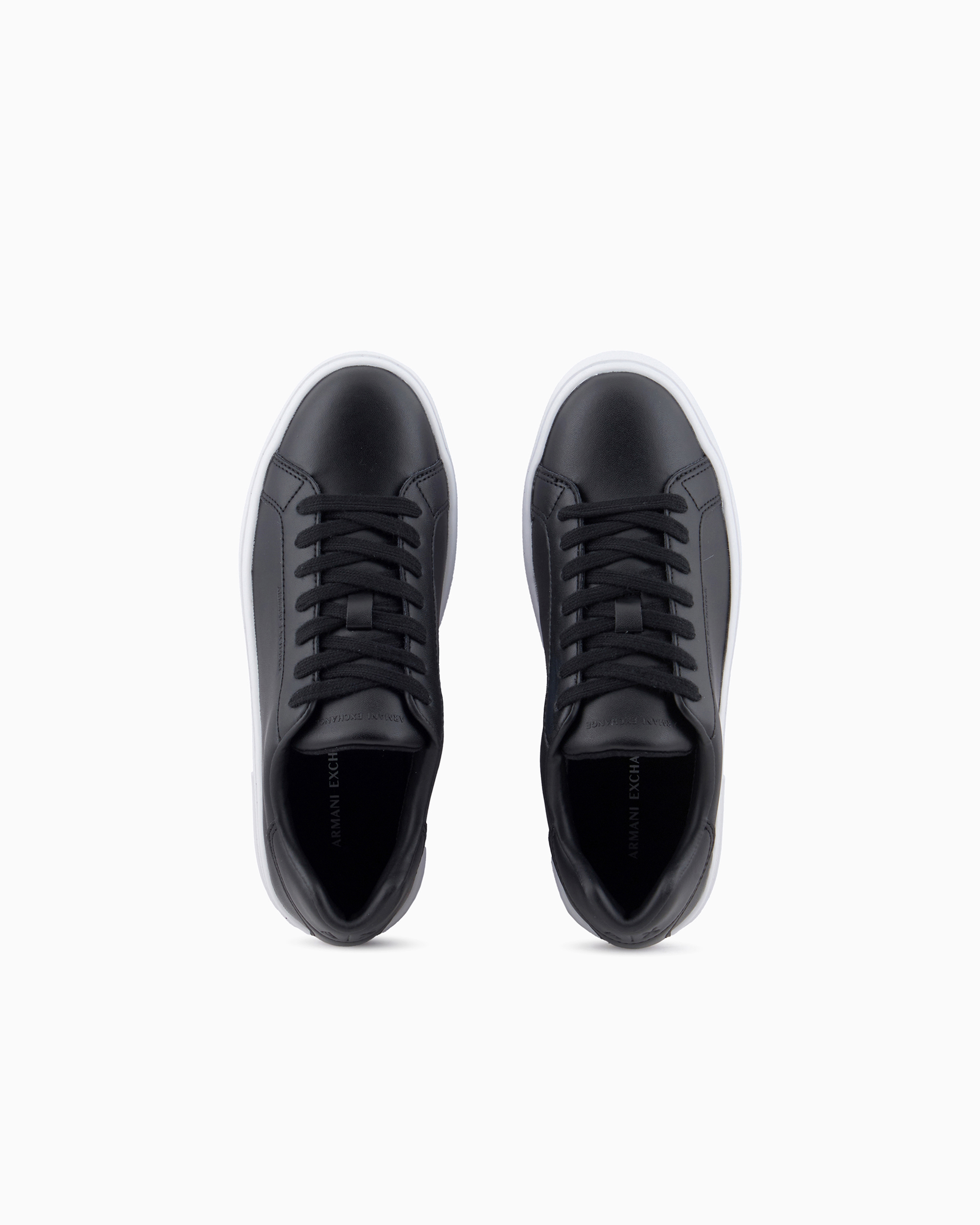 Armani Exchange Logo Sneakers In Black