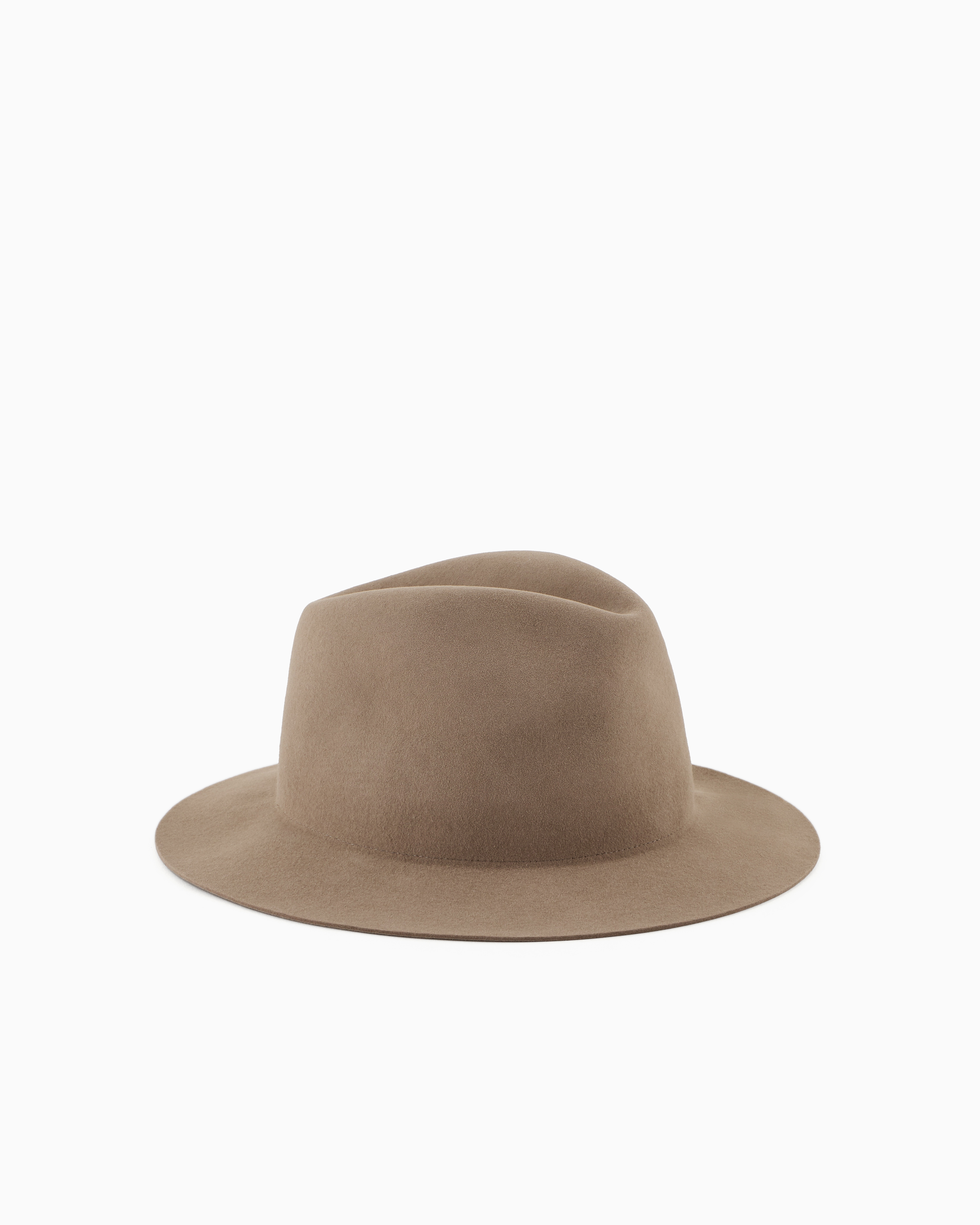 Giorgio Armani Wide-brimmed, Rabbit-fur Hat In Beige