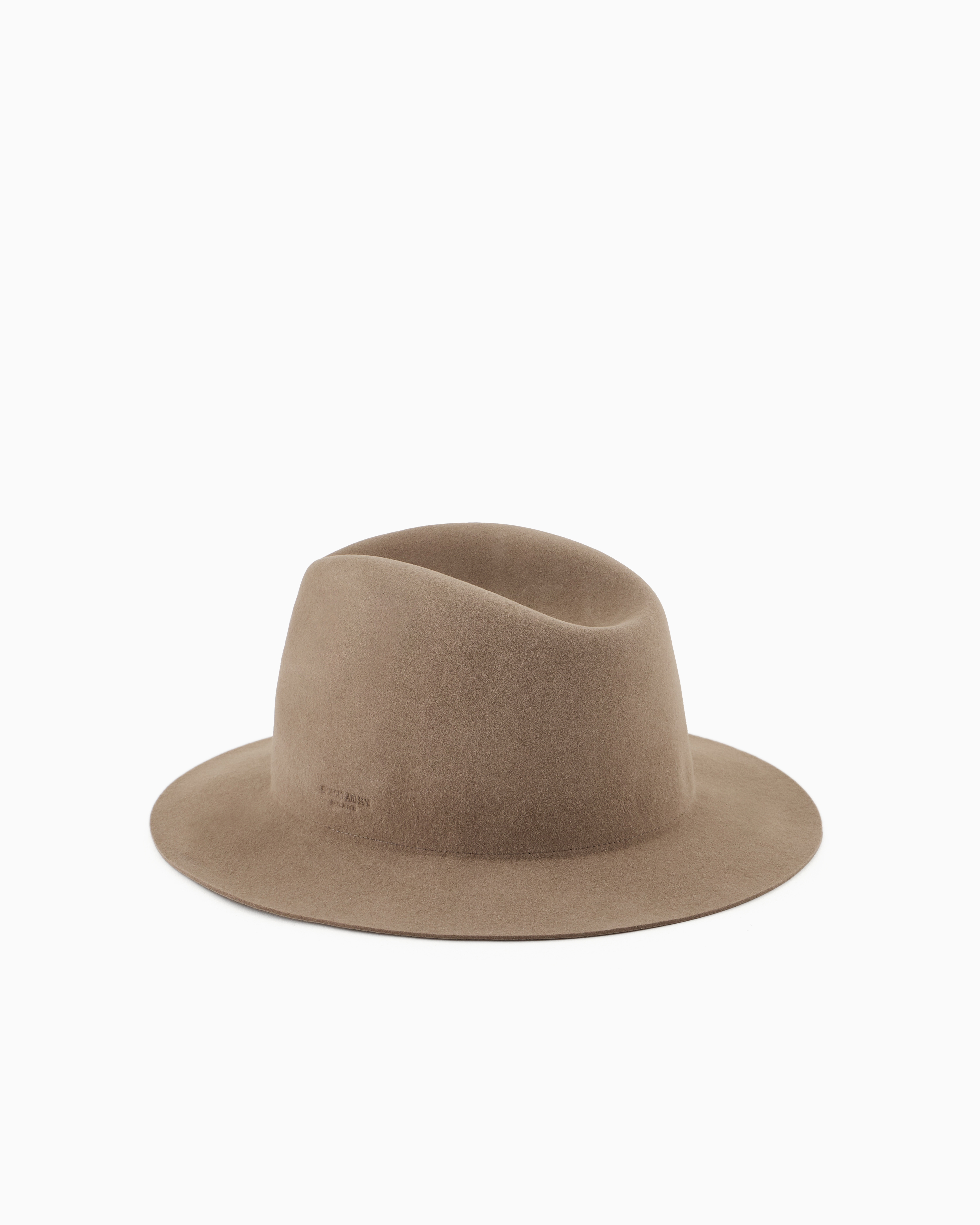 Giorgio Armani Wide-brimmed, Rabbit-fur Hat In Beige