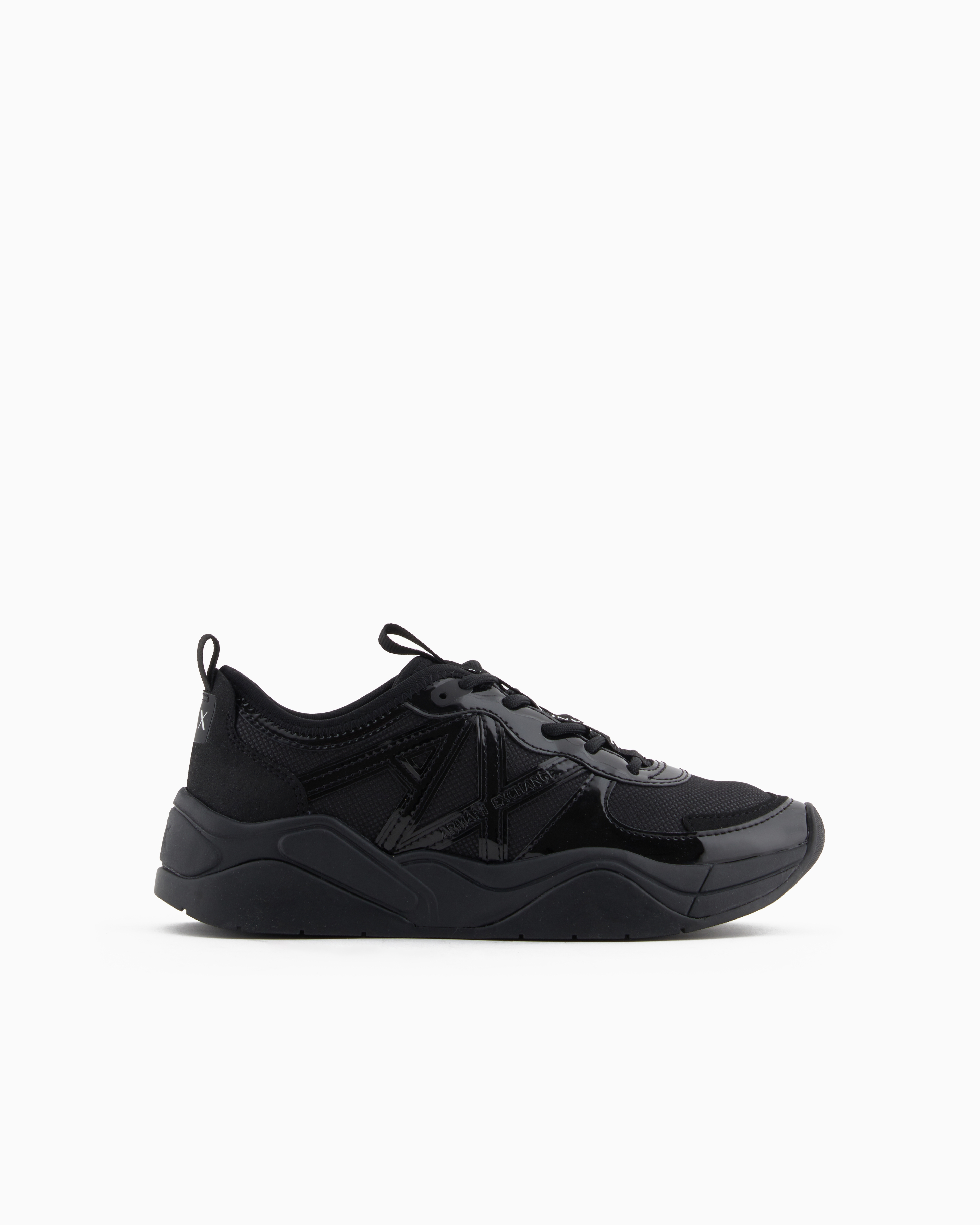 Armani Exchange Chunky Sport Sneakers In Black