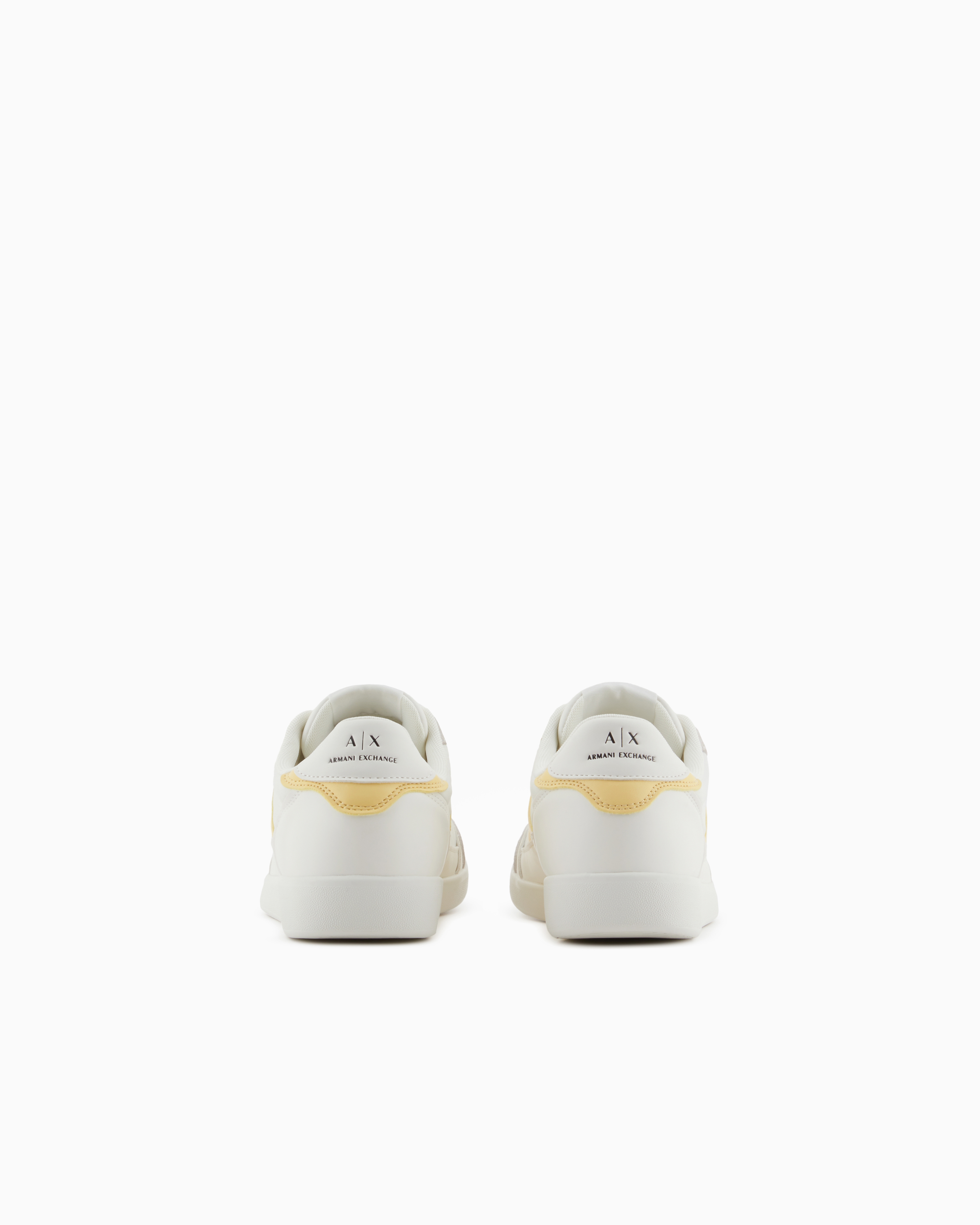 Armani Exchange Sneakers With Contrasting Side Band In Yellow