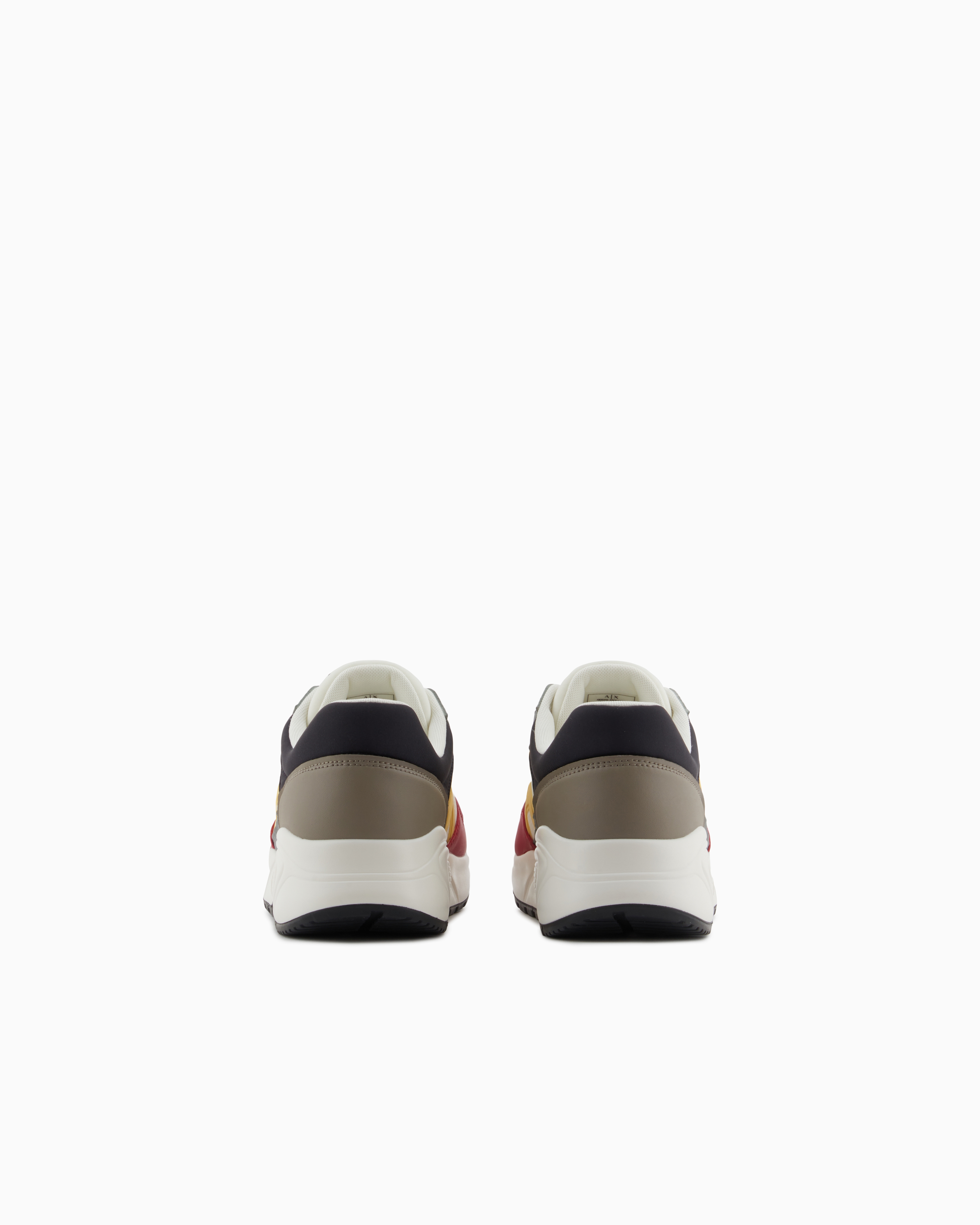 Armani Exchange Sneakers With Side Logo And Contrasting Inserts In Patterned