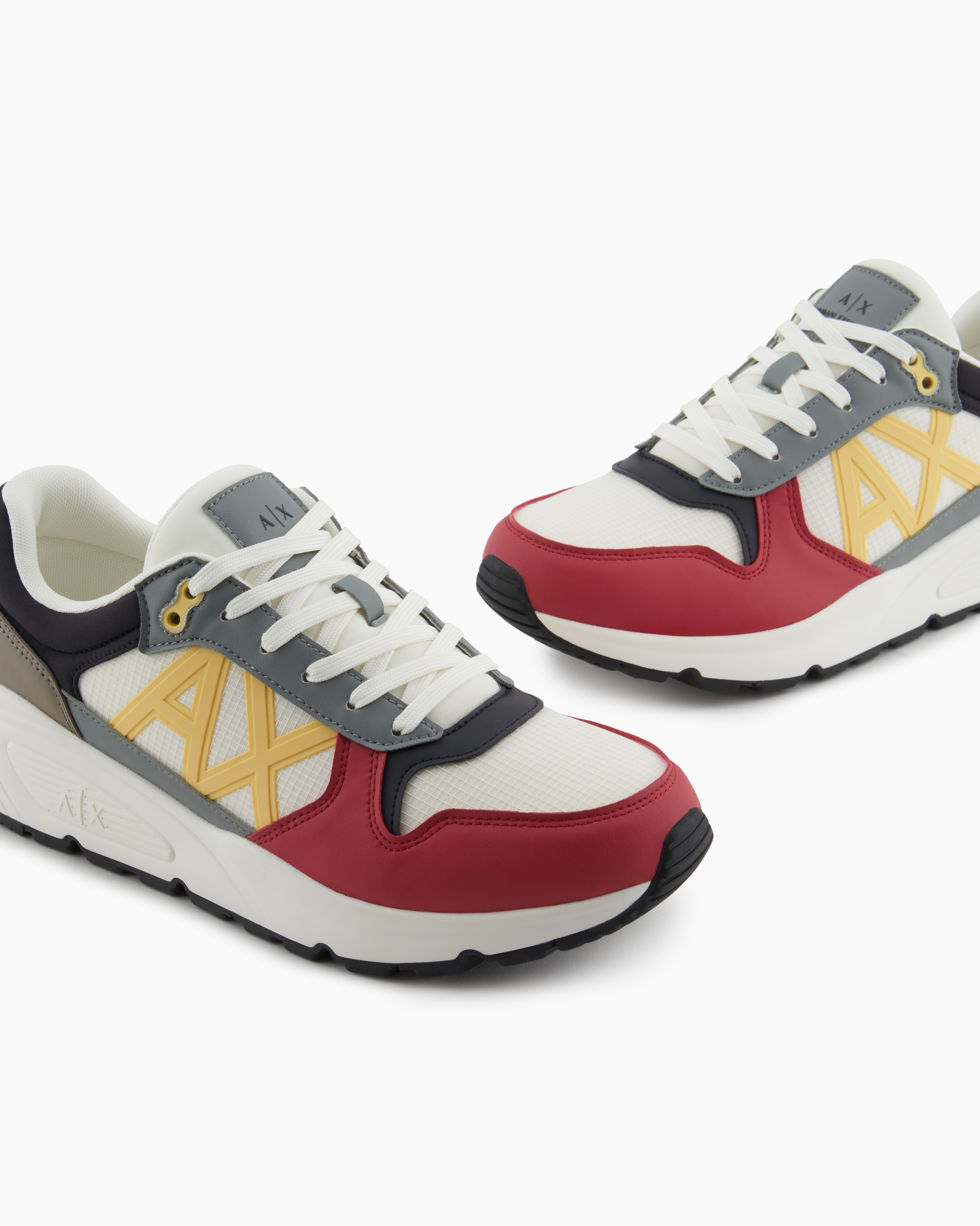 Armani Exchange - Sneakers with side logo and contrasting inserts, Man, Patterned, Size: