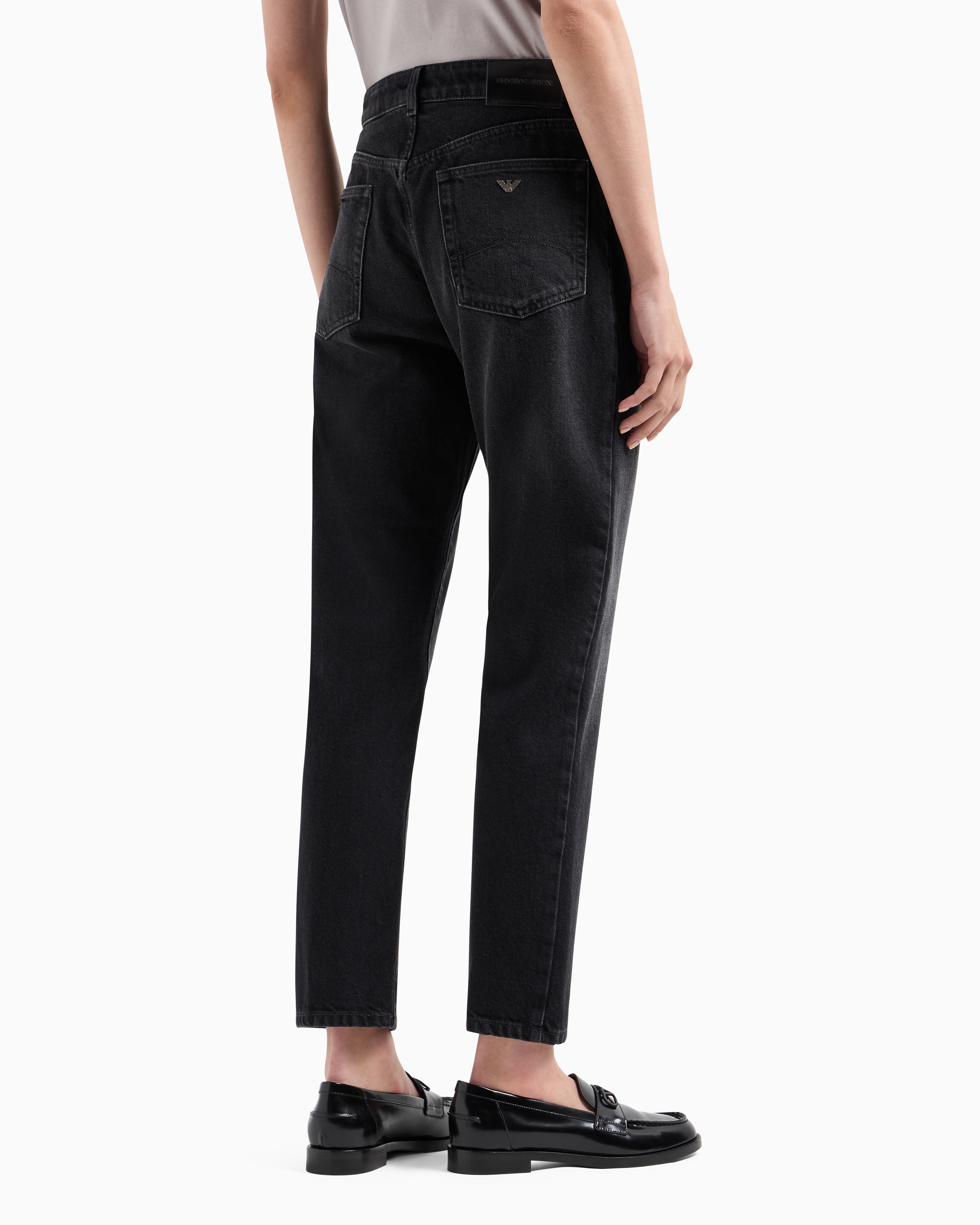 J36 mid-rise, straight-leg, vintage-look denim jeans | Emporio Armani