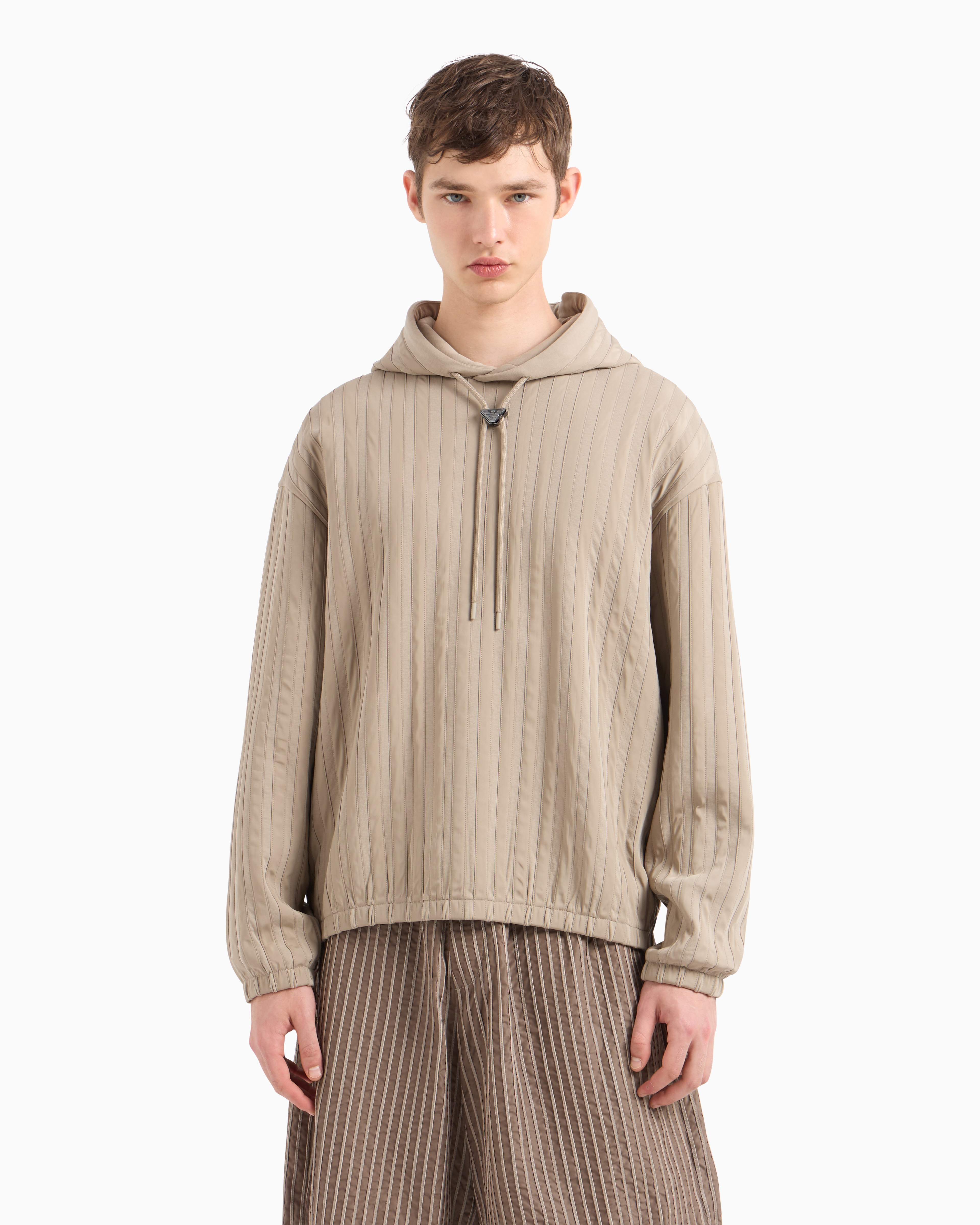 Emporio Armani Hoodies In Beige