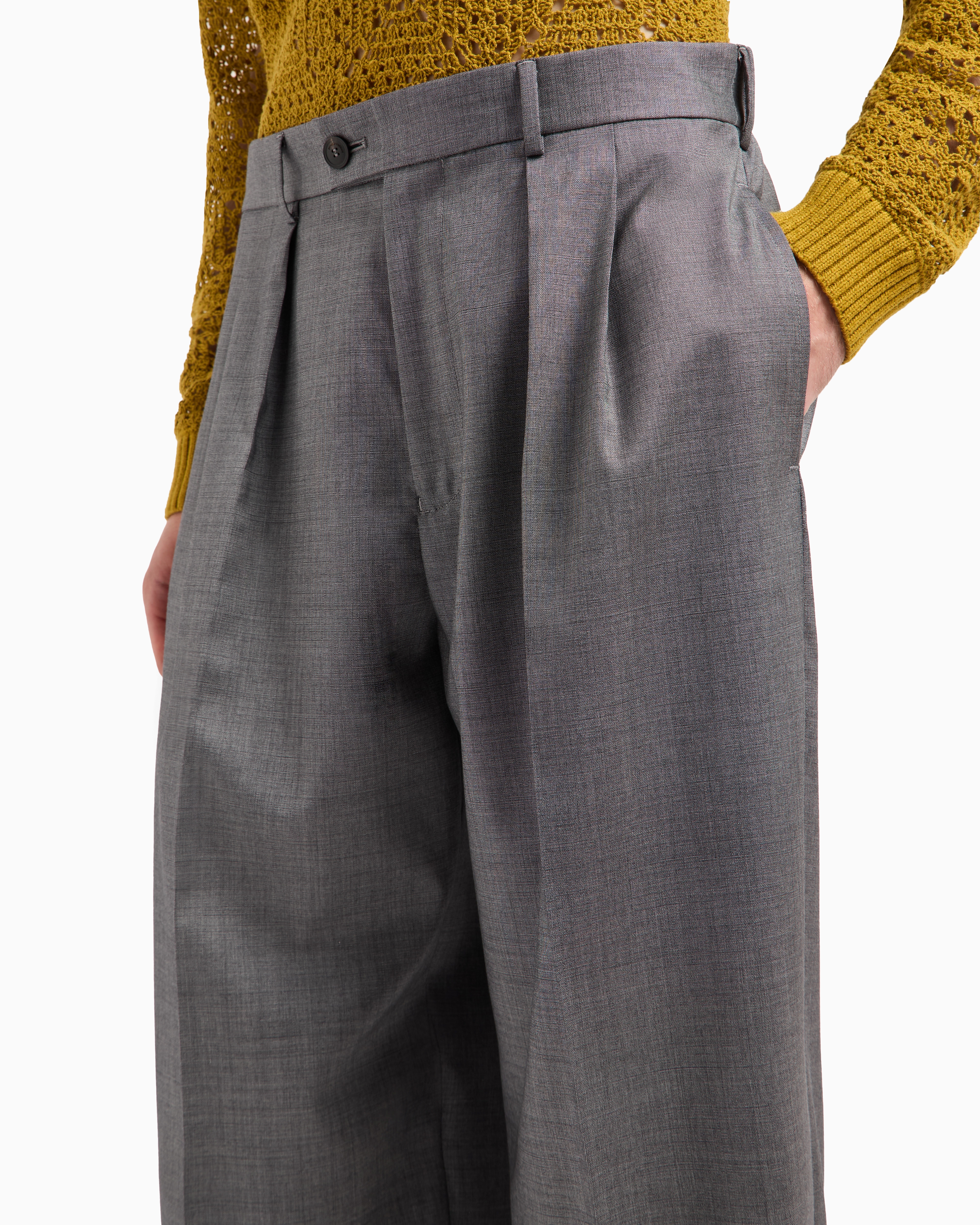 新品タグ付き　EMPORIO ARMANI ワークパンツ 40 オリーブグリーン ファッションパンツ | Emporio Armani