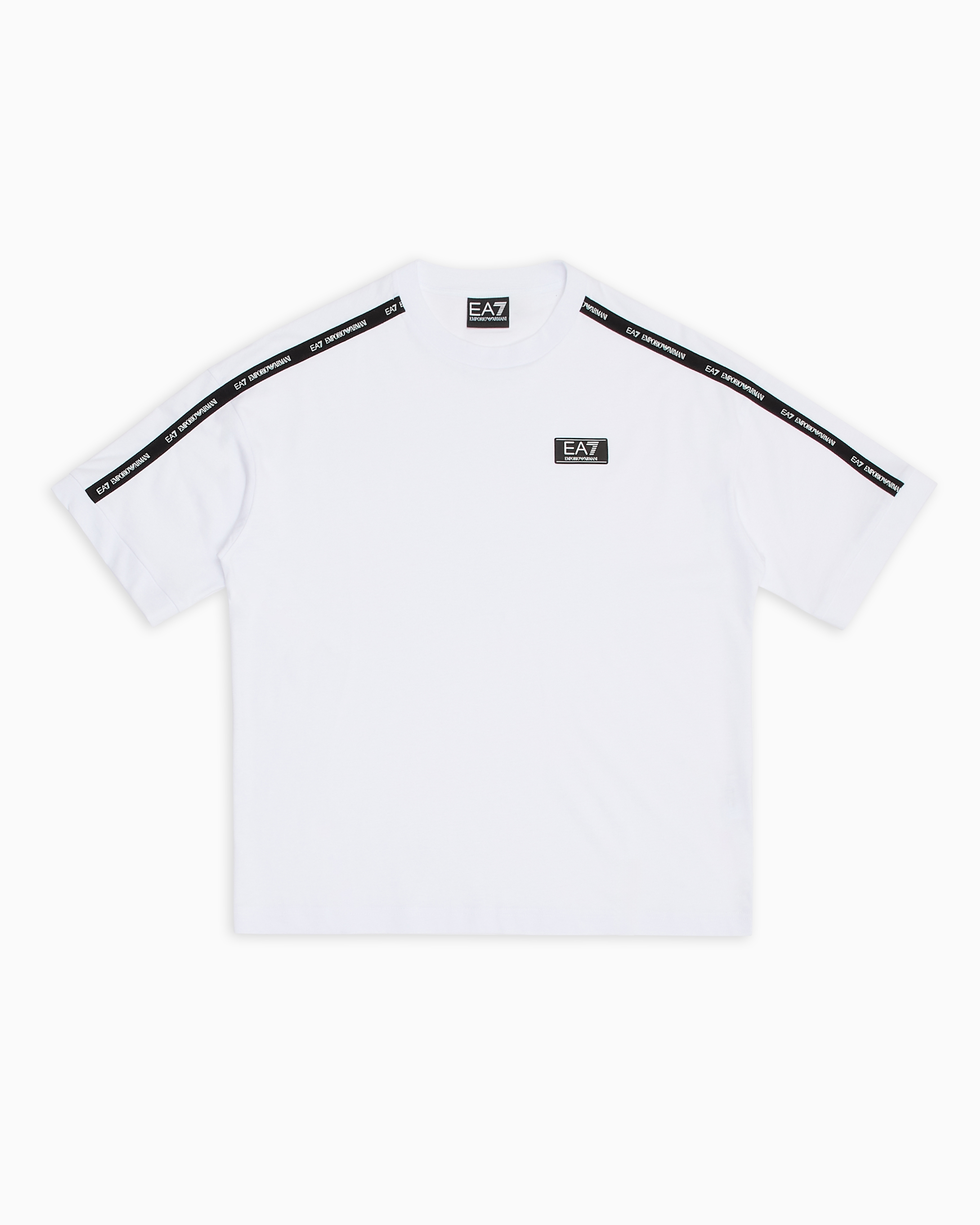 Ea7 Emporio Armani Boys Logo T-shirt In White