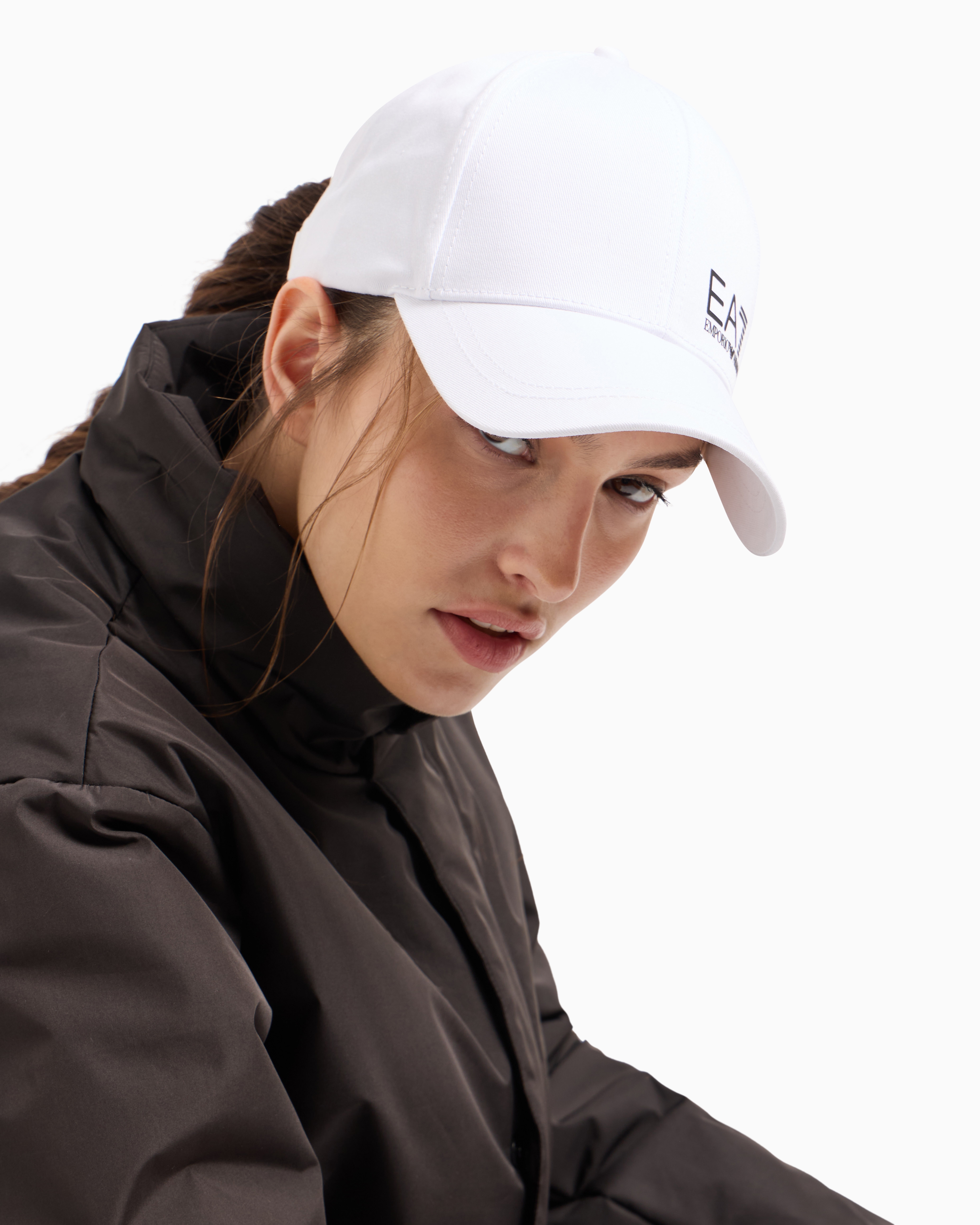 Shop Ea7 Train Core Cotton Baseball Cap In Two-tone