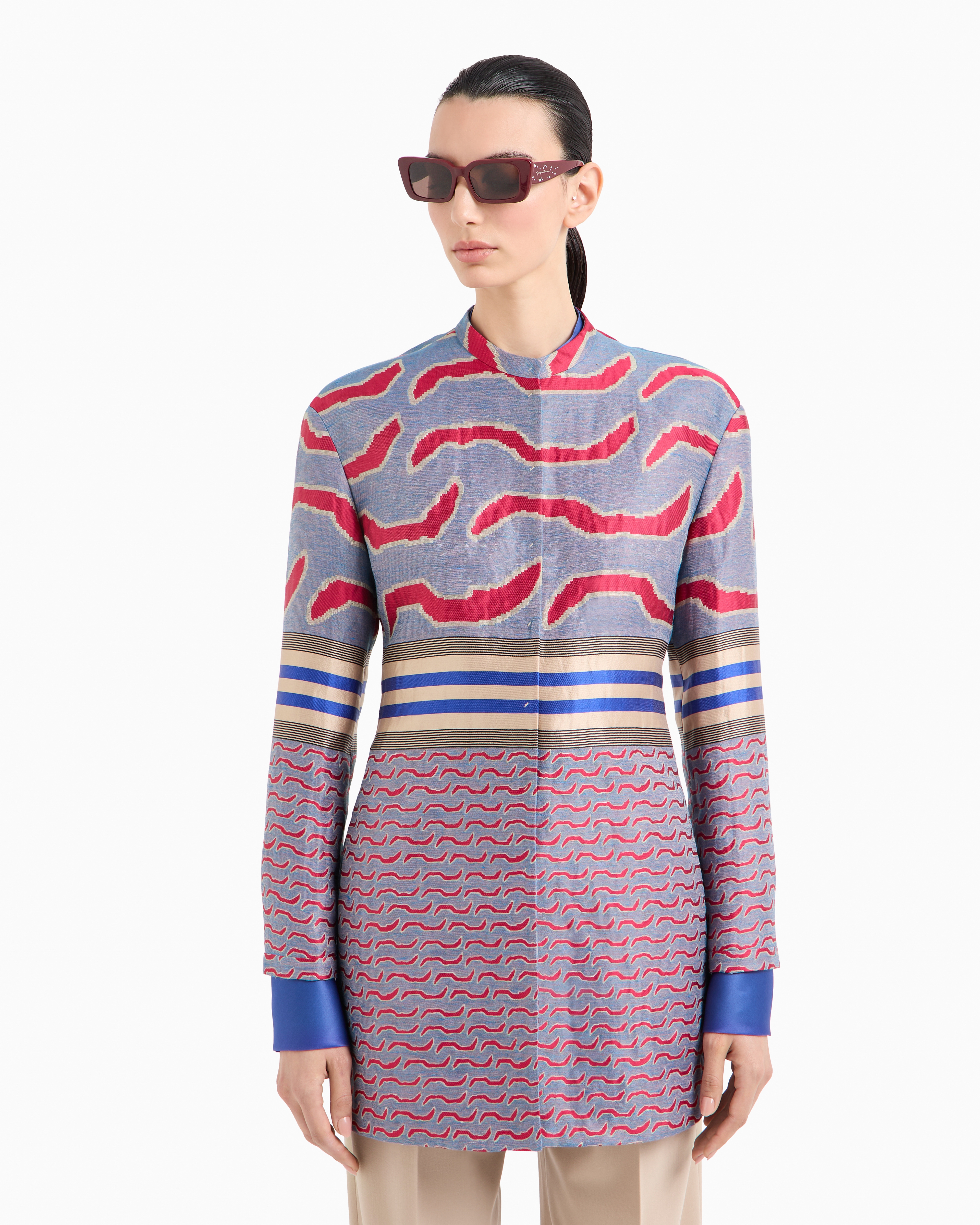 GIORGIO ARMANI テクニカルキャディ ロングジャケット Long jacket in technical cady | Giorgio Armani