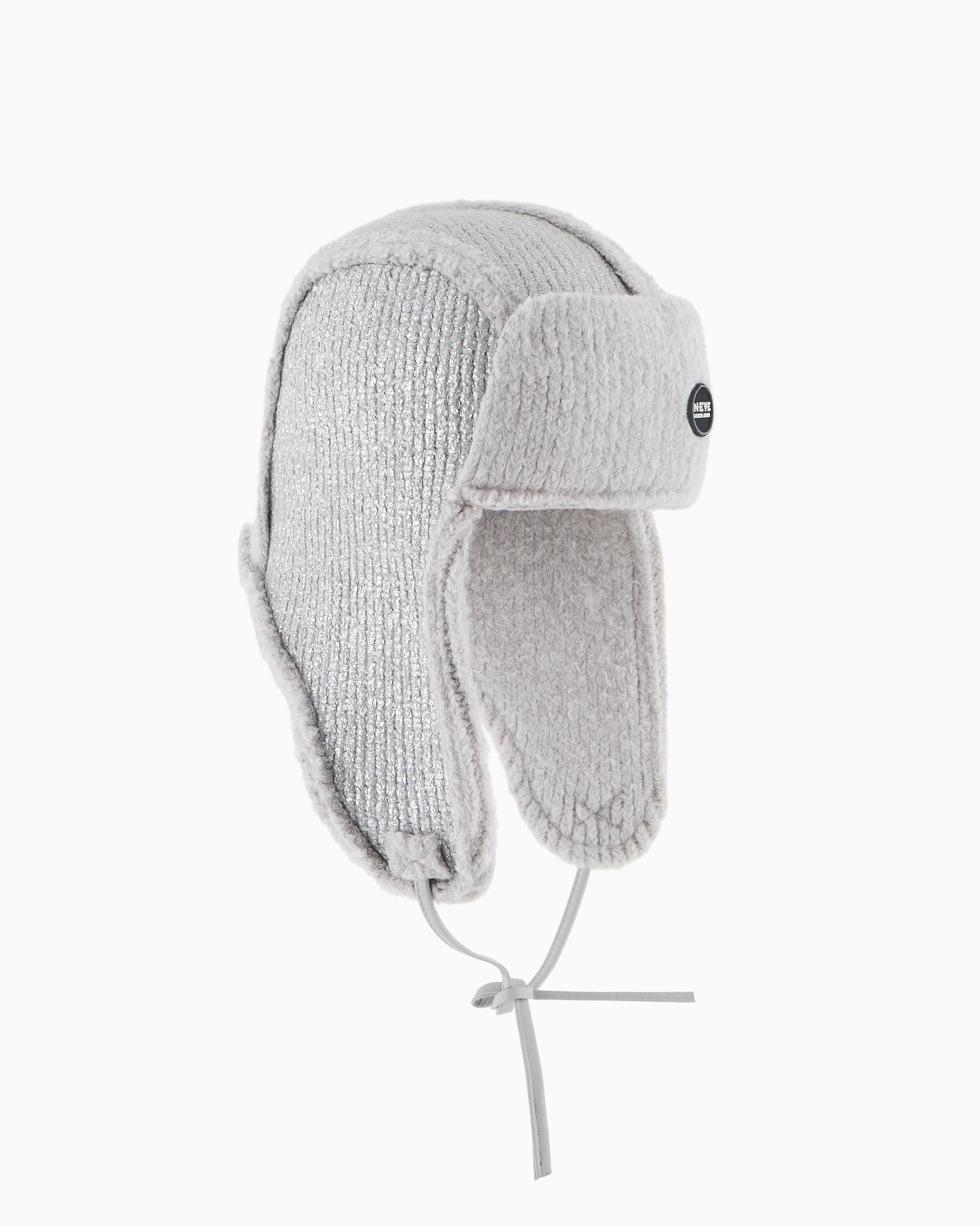 GIORGIO ARMANI GIORGIO ARMANI NEVE TRAPPER HAT WITH EARFLAPS AND VISOR KNITTED IN A CASHMERE AND VISCOSE BLEND 