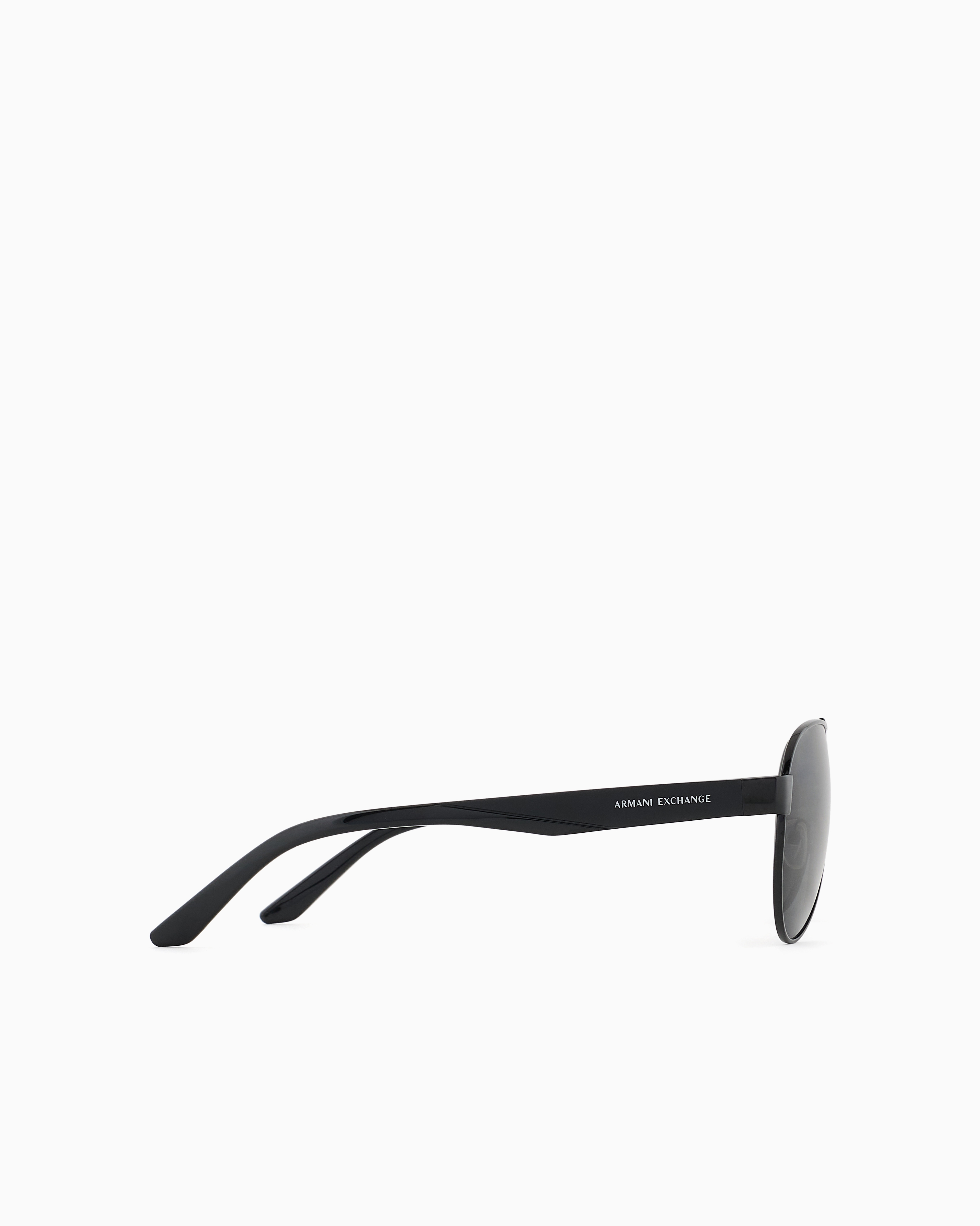 Armani Exchange Aviator Sunglasses In Black